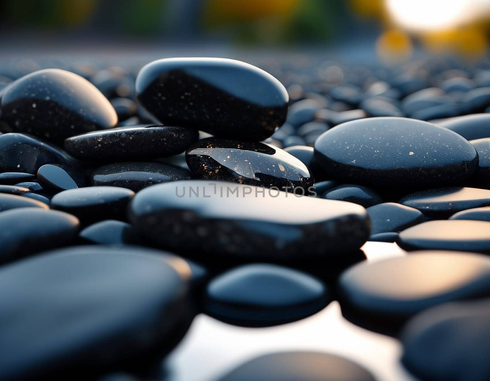 Professional background with expensive black mountain granite and marble. by NeuroSky