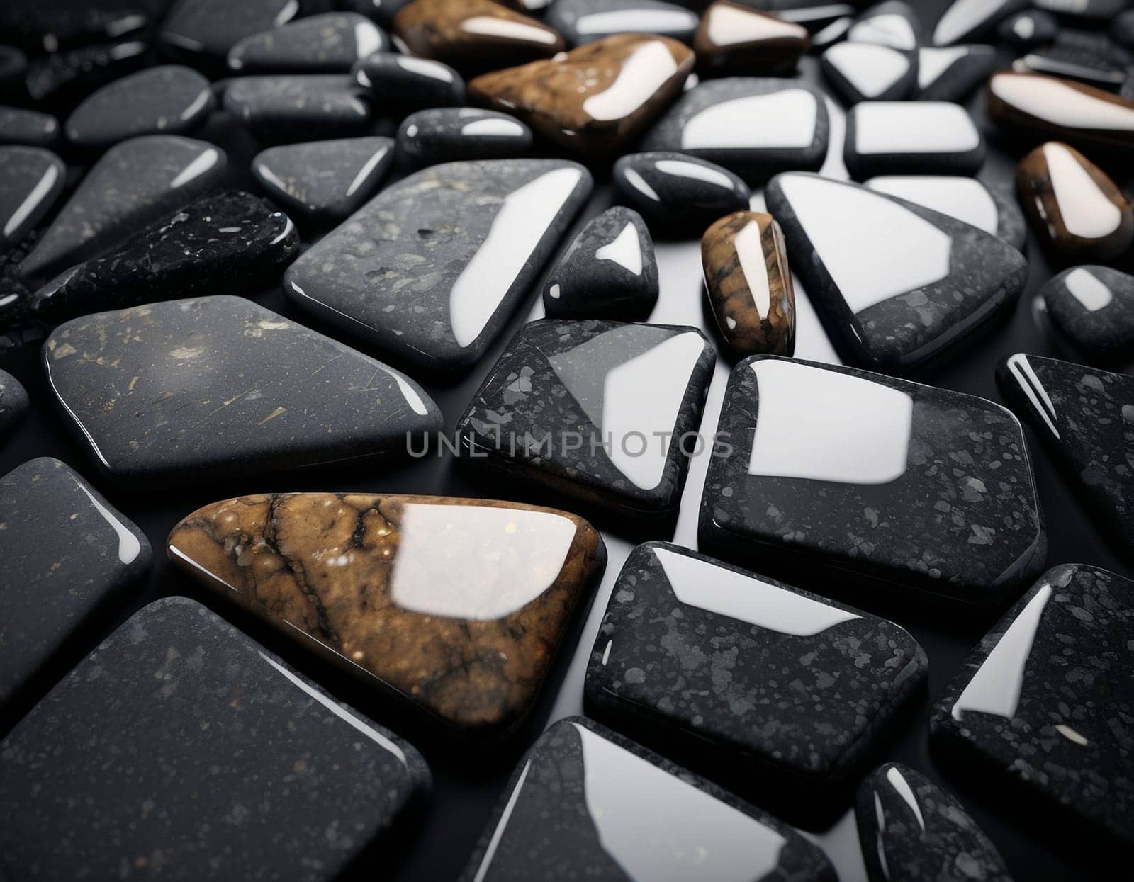 Professional background with expensive black mountain granite and marble. High quality illustration