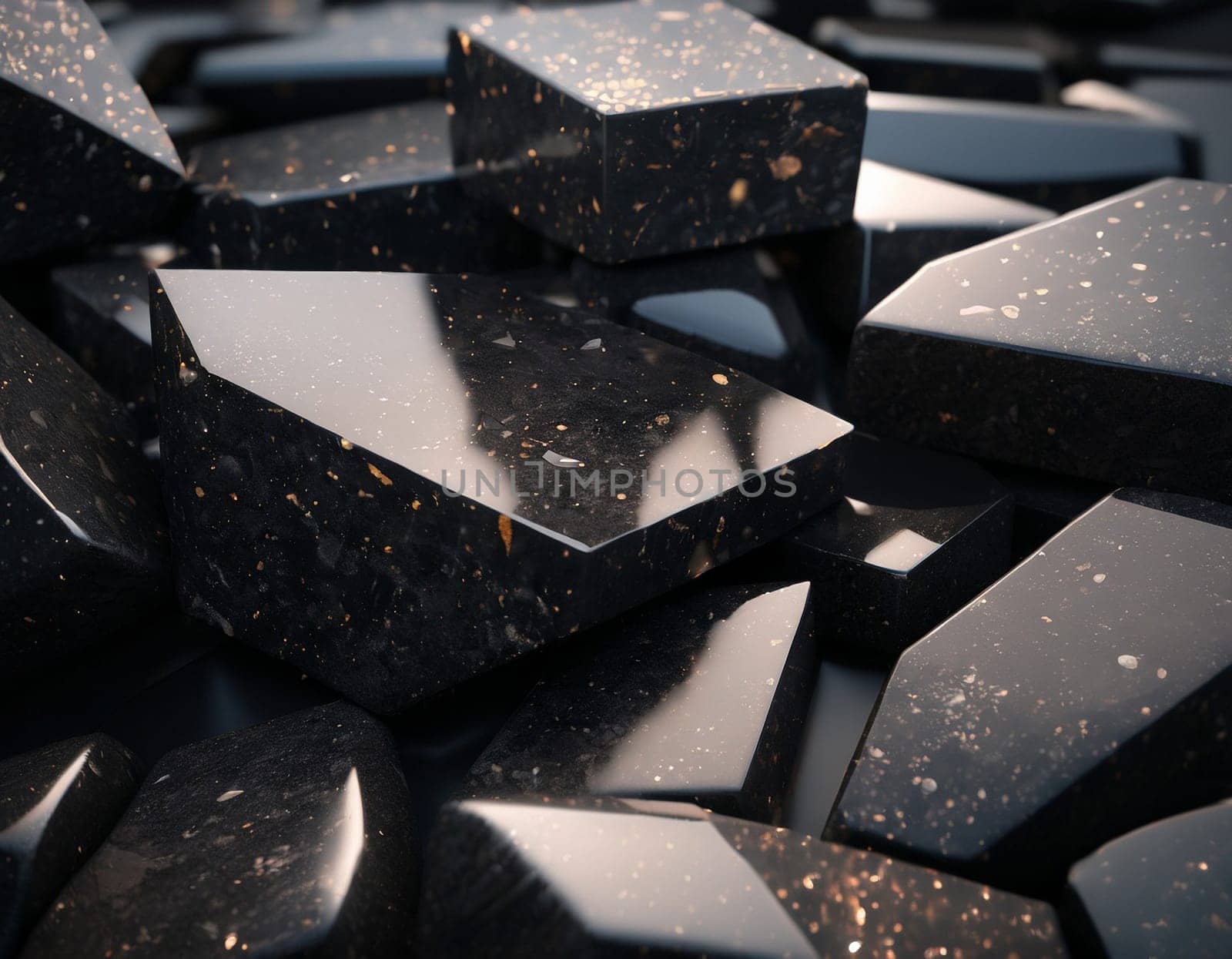 Professional background with expensive black mountain granite and marble. by NeuroSky