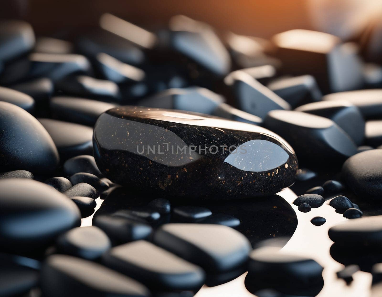 Professional background with expensive black mountain granite and marble. by NeuroSky