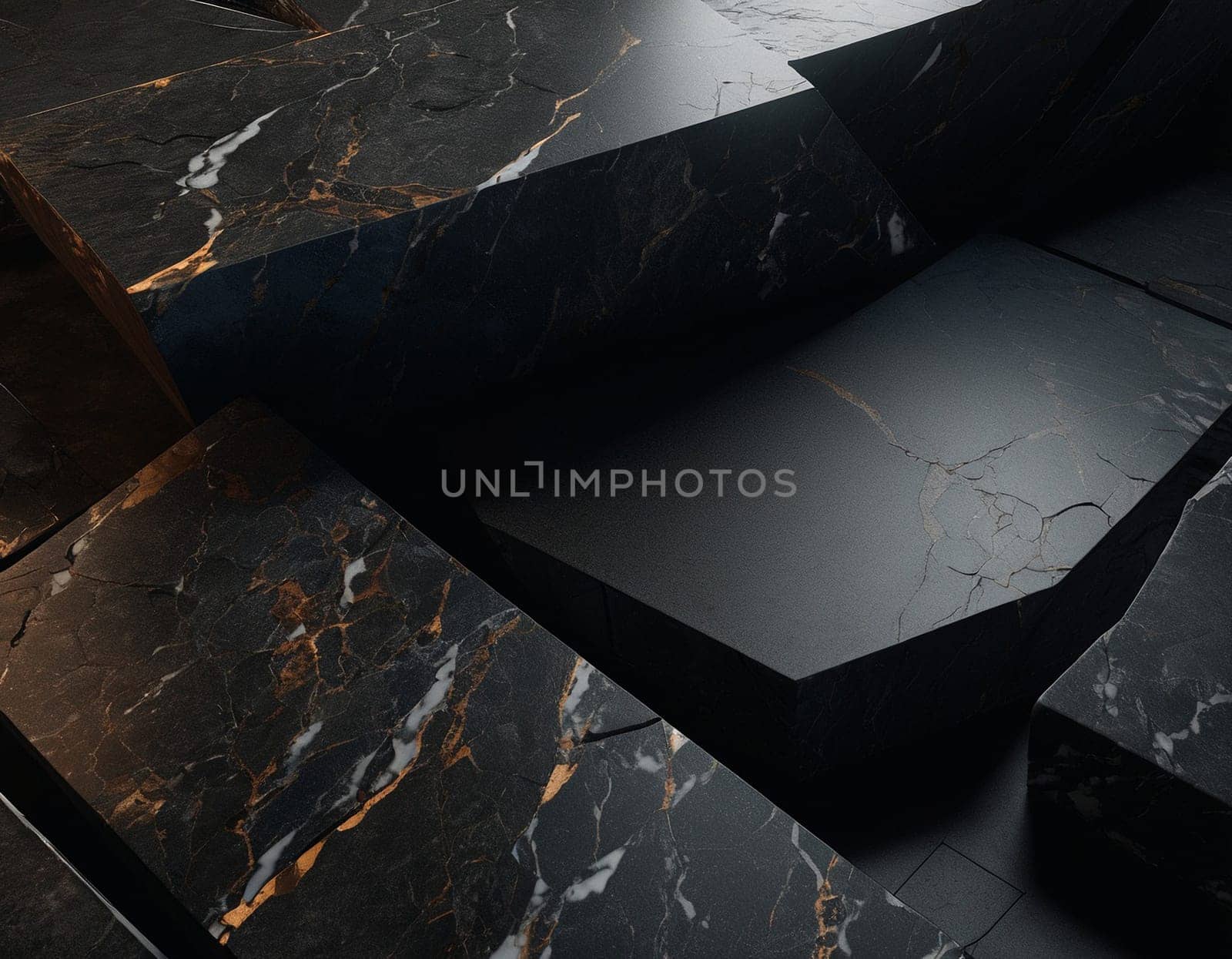 Professional background with expensive black mountain granite and marble. by NeuroSky