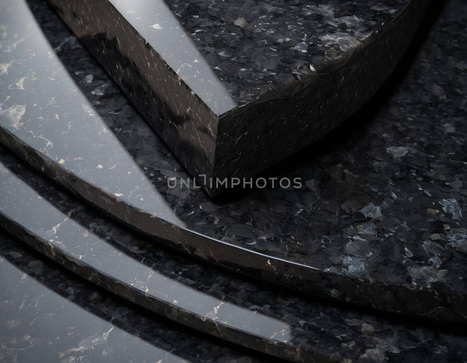 Professional background with expensive black mountain granite and marble. by NeuroSky