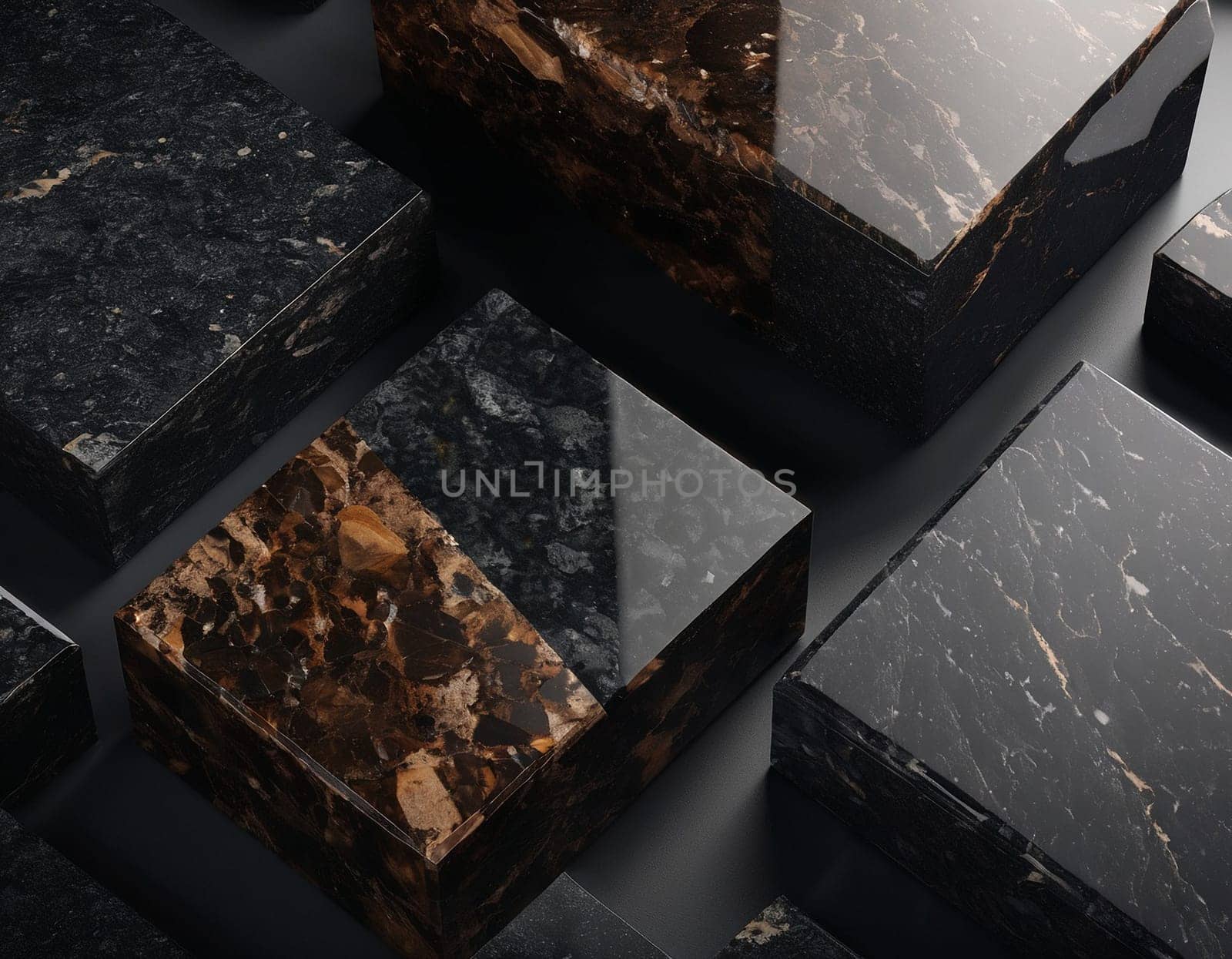 Professional background with expensive black mountain granite and marble. High quality illustration