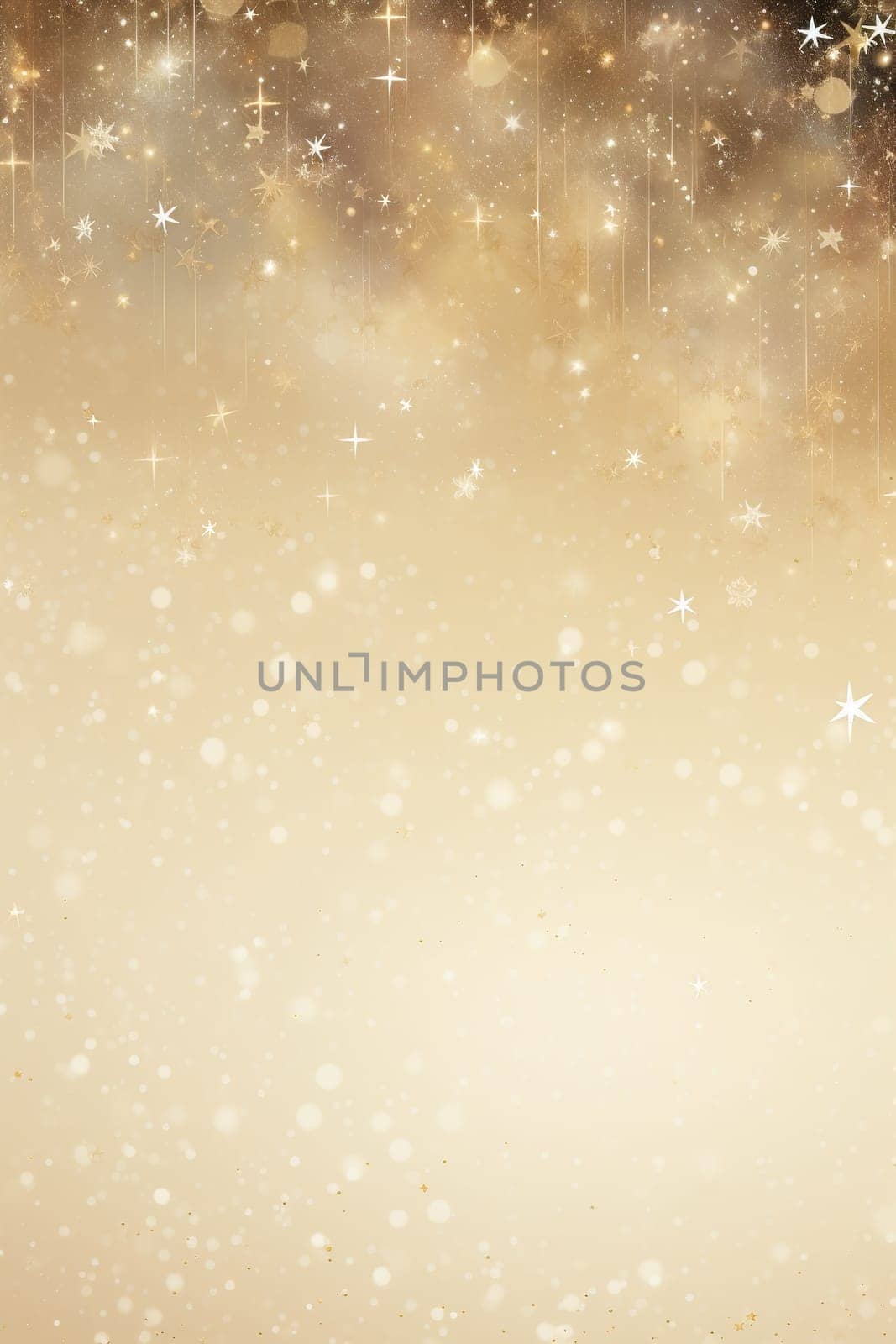 Abstract Christmas background with empty space. Smoke, bokeh lights. Copy space for your text. Merry Xmas, Happy New Year. Festive vertical backdrop. Generative AI. by creativebird