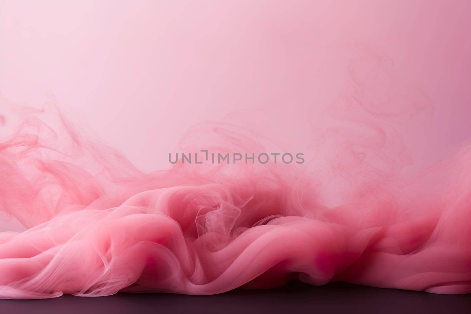 Pink smoke swirling on a light pink background. Empty, copy space for text. Backdrop for beauty product advertising, event backdrops, romantic content, wellness and spa marketing. Generative AI. by creativebird