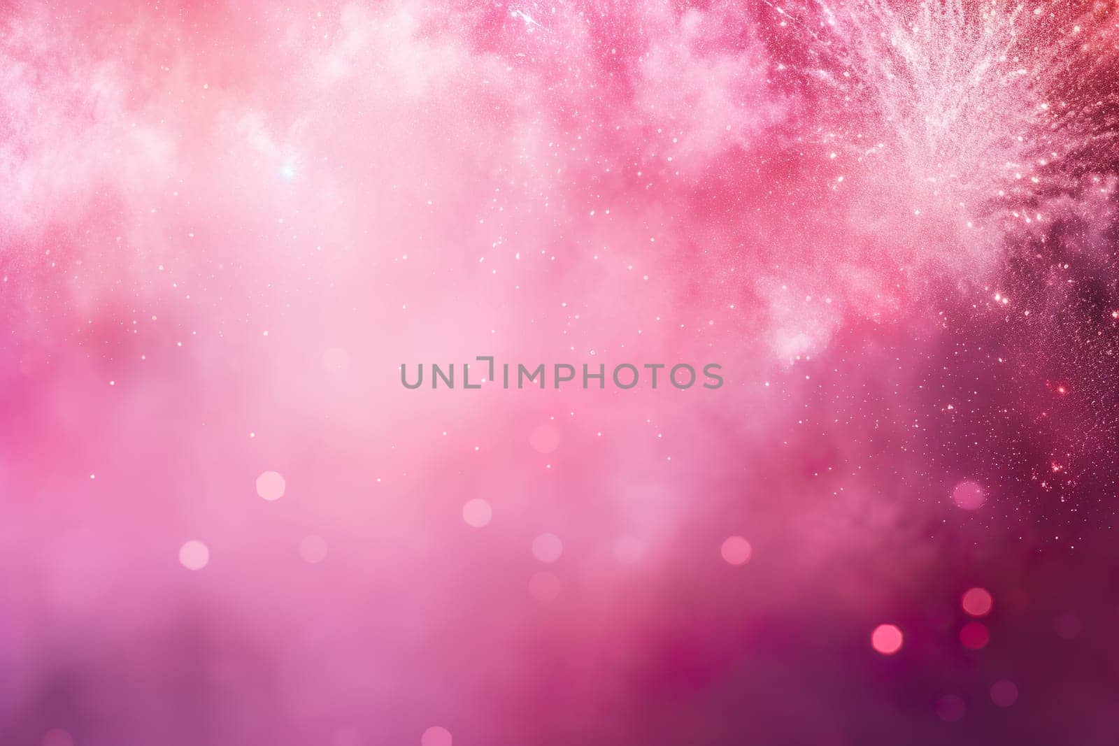 Enchanting pink fireworks and sparkling bokeh on a soft purple gradient, perfect for celebrations and festive designs. Copy space. Merry Xmas, Happy New Year. Festive vertical backdrop. Generative AI. by creativebird