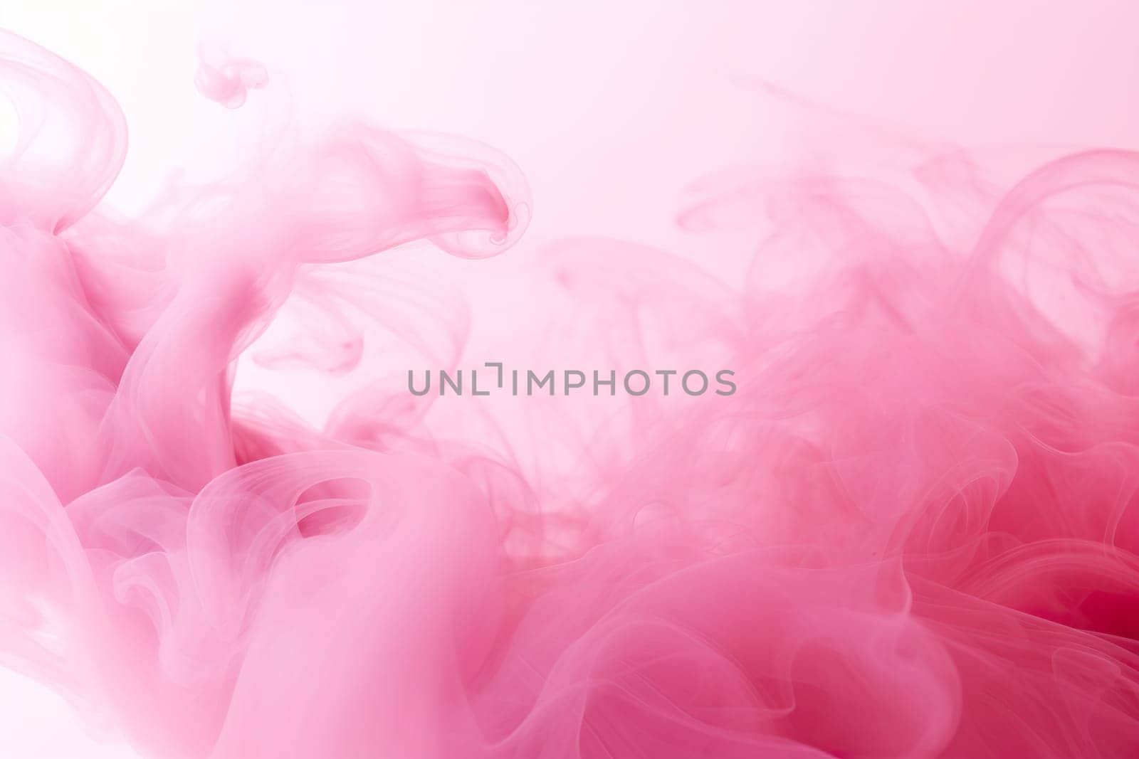 Pink smoke swirling on a light pink background. Empty, copy space for text. Backdrop for beauty product advertising, event backdrops, romantic content, wellness and spa marketing. Generative AI. by creativebird