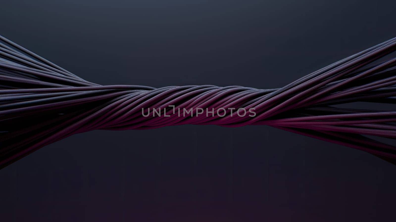 3d render Intertwined black wires on a dark background by studiodav