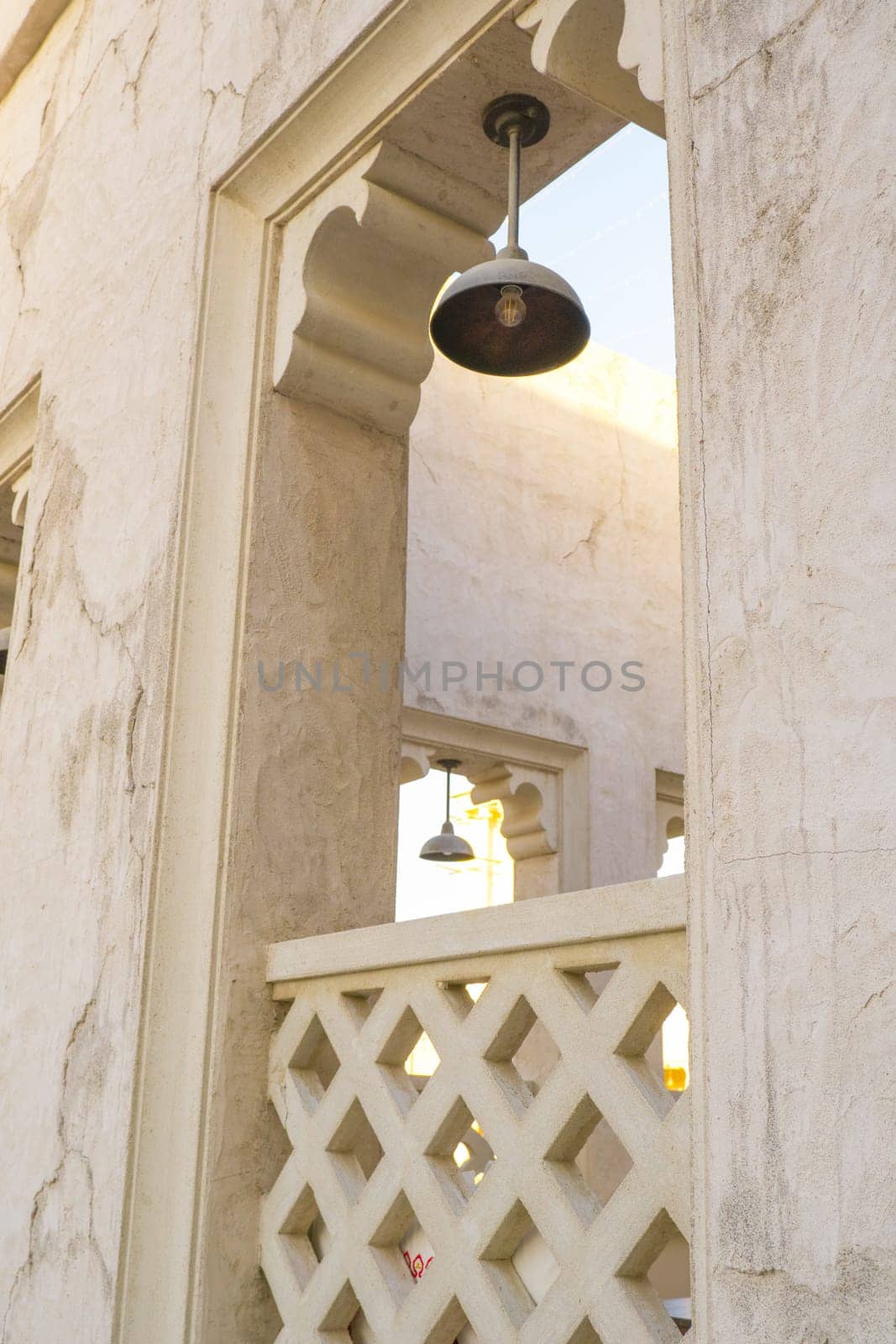Traditional Arabic architecture, Al Fahidi, Dubai, United Arab Emirates, copy space. by Ekaterina34