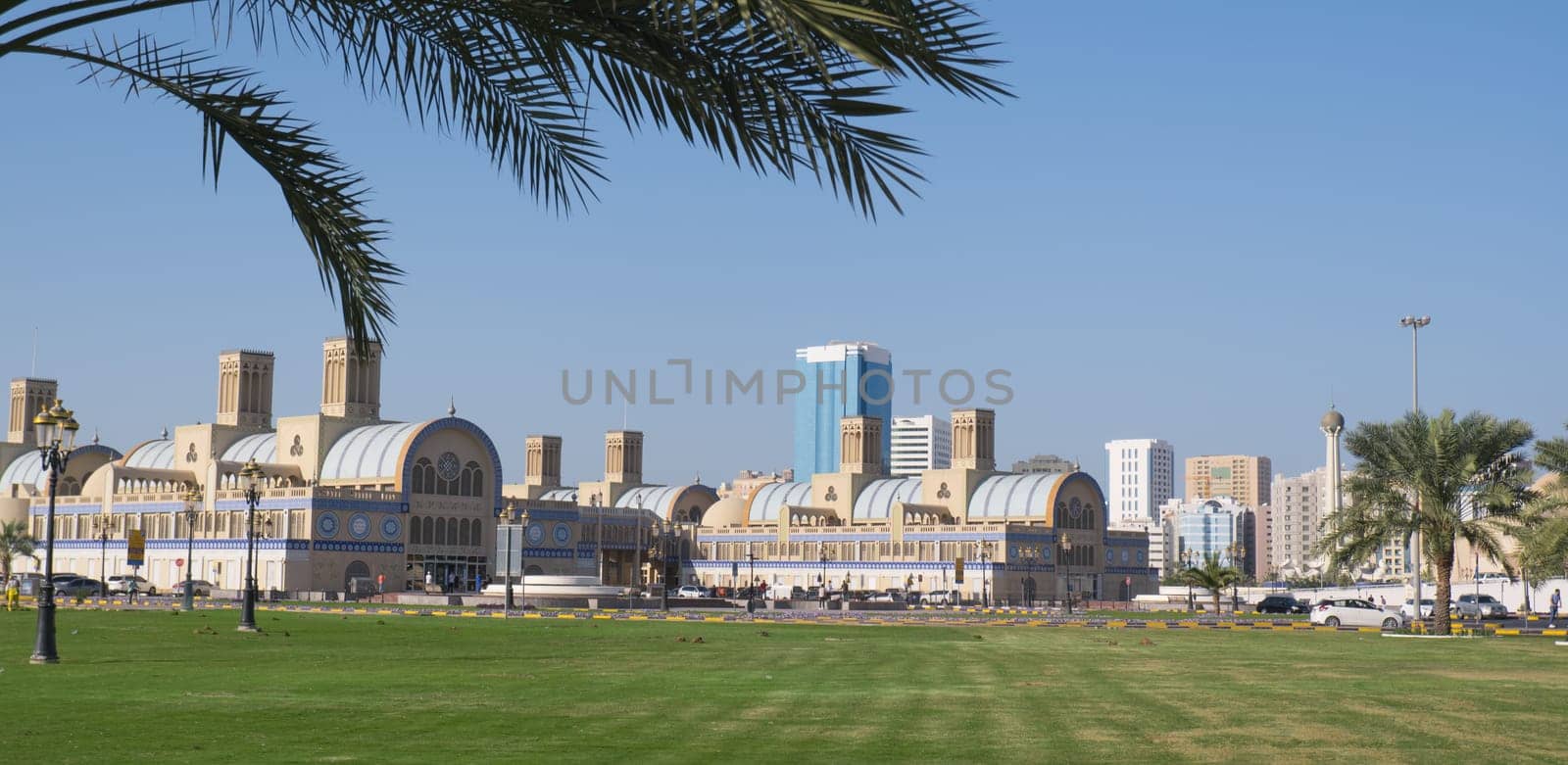 Sharjah, UAE, February 14, 2023: Blue Souk or Central Market is located in the center of Sharjah city in the United Arab Emirates or UAE