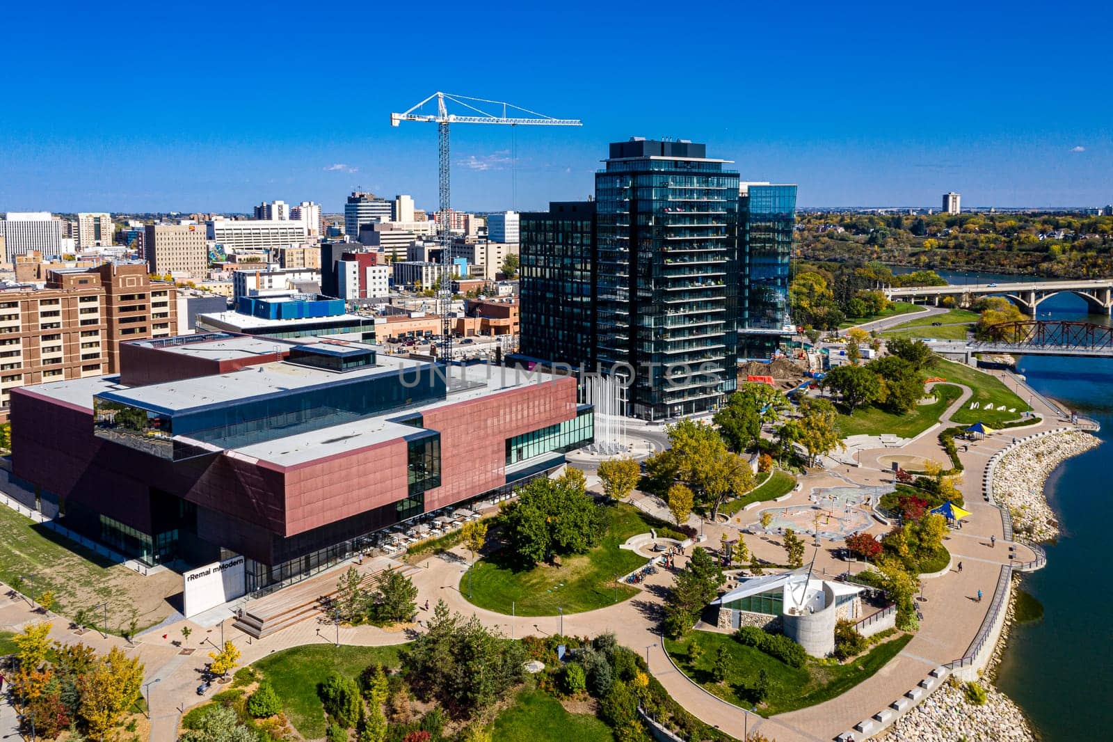 River Landing is located in the downtown area of Saskatoon along the South Saskatchewan River.