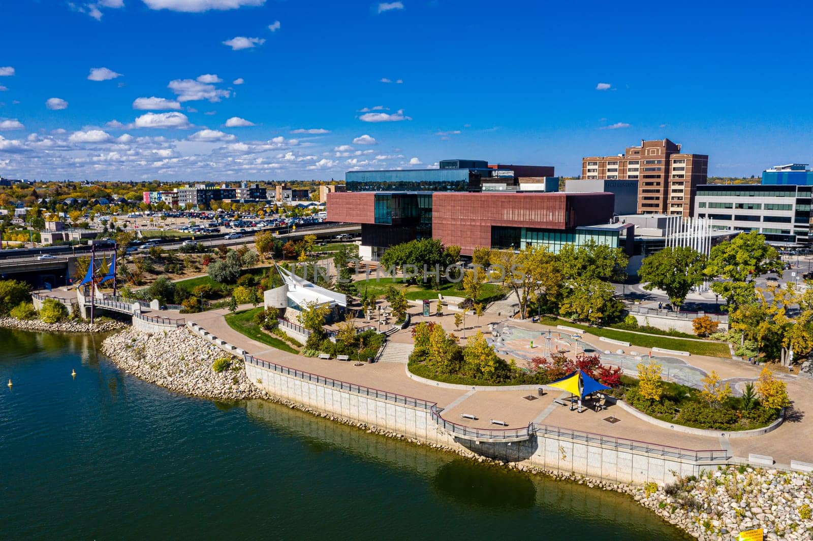 River Landing is located in the downtown area of Saskatoon along the South Saskatchewan River.