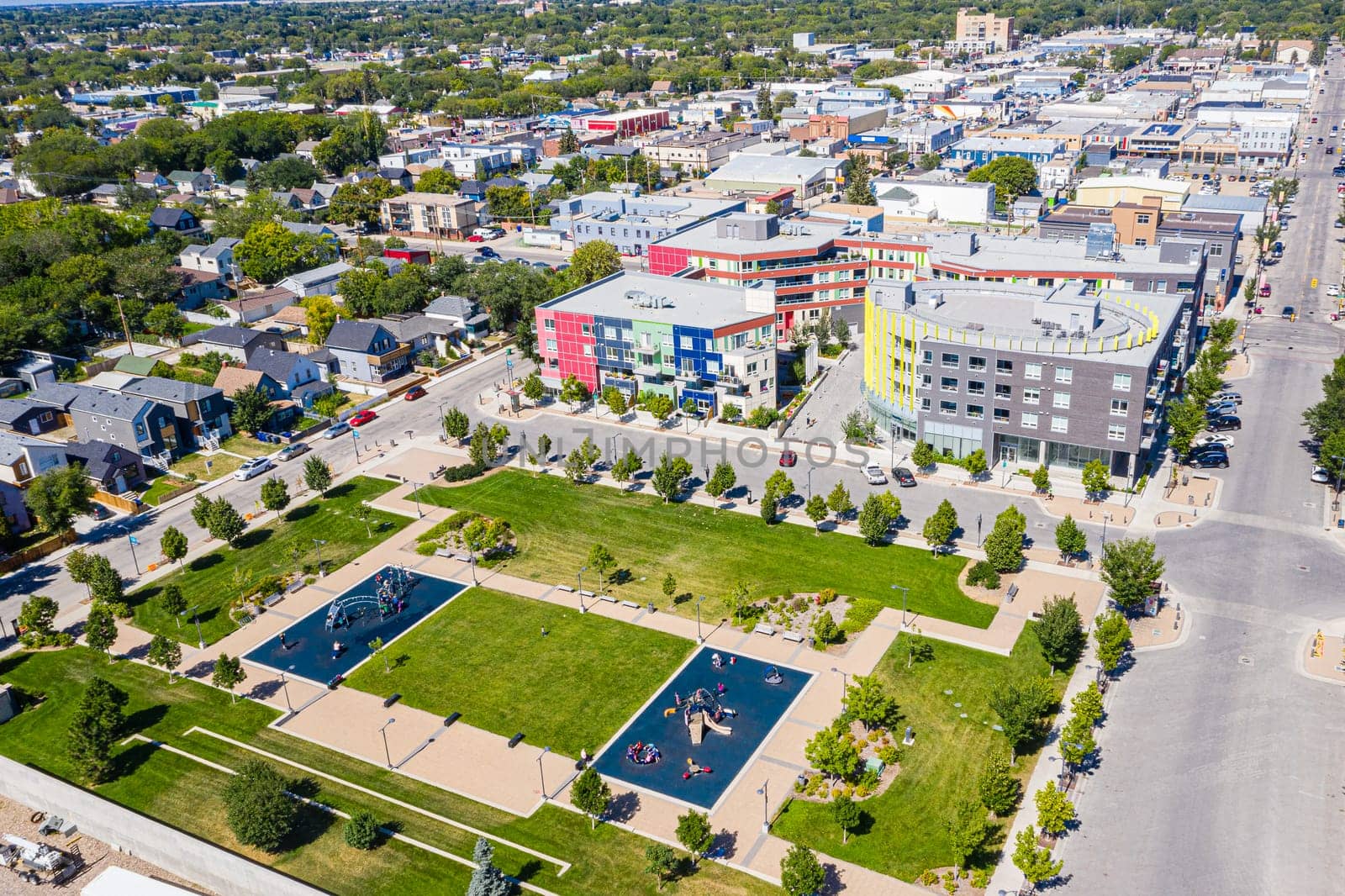 Isinger Park is located in the Riversdale neighborhood of Saskatoon.