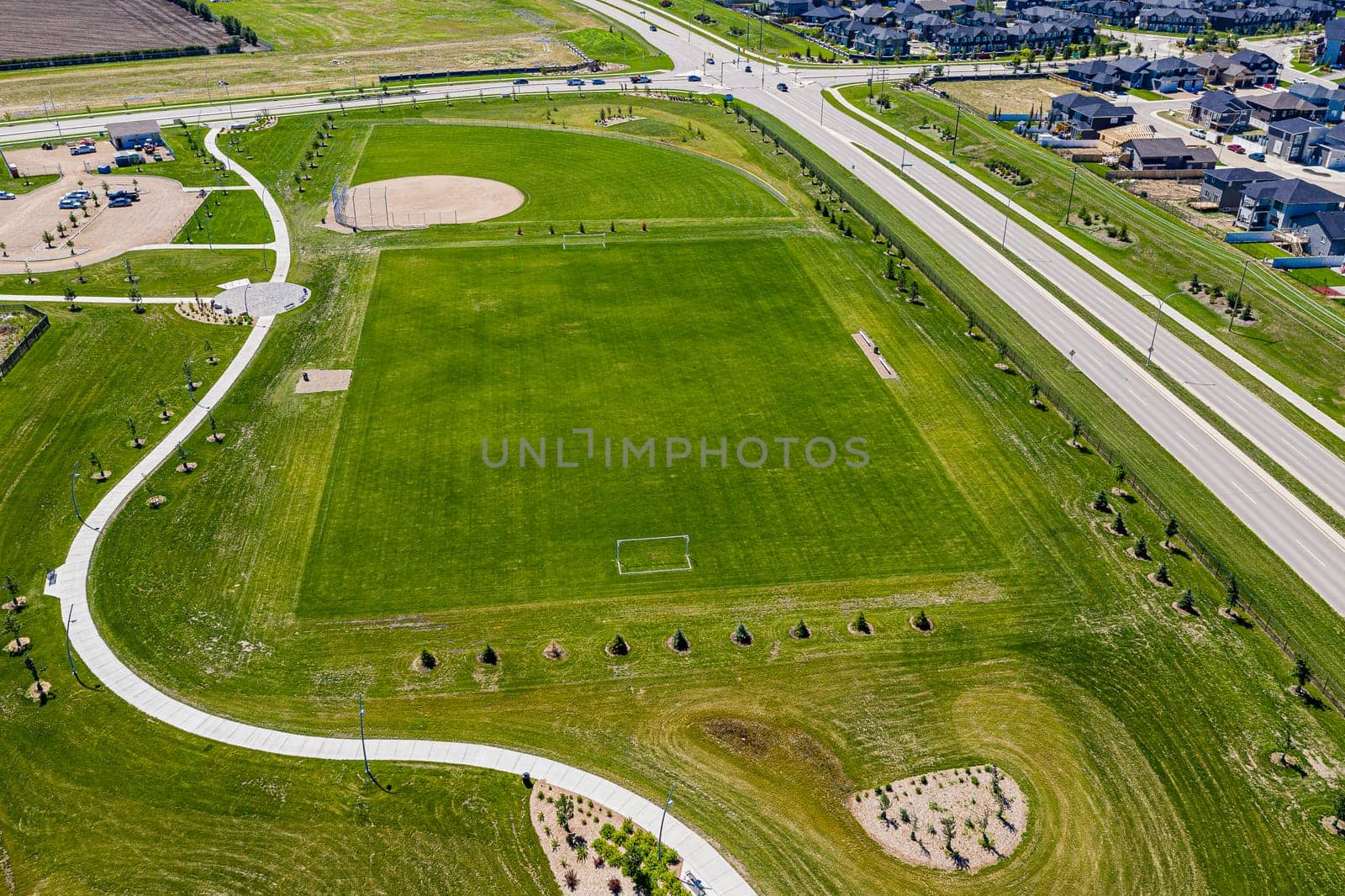 Misaskwatomina Park is located in the Evergreen neighborhood of Saskatoon.