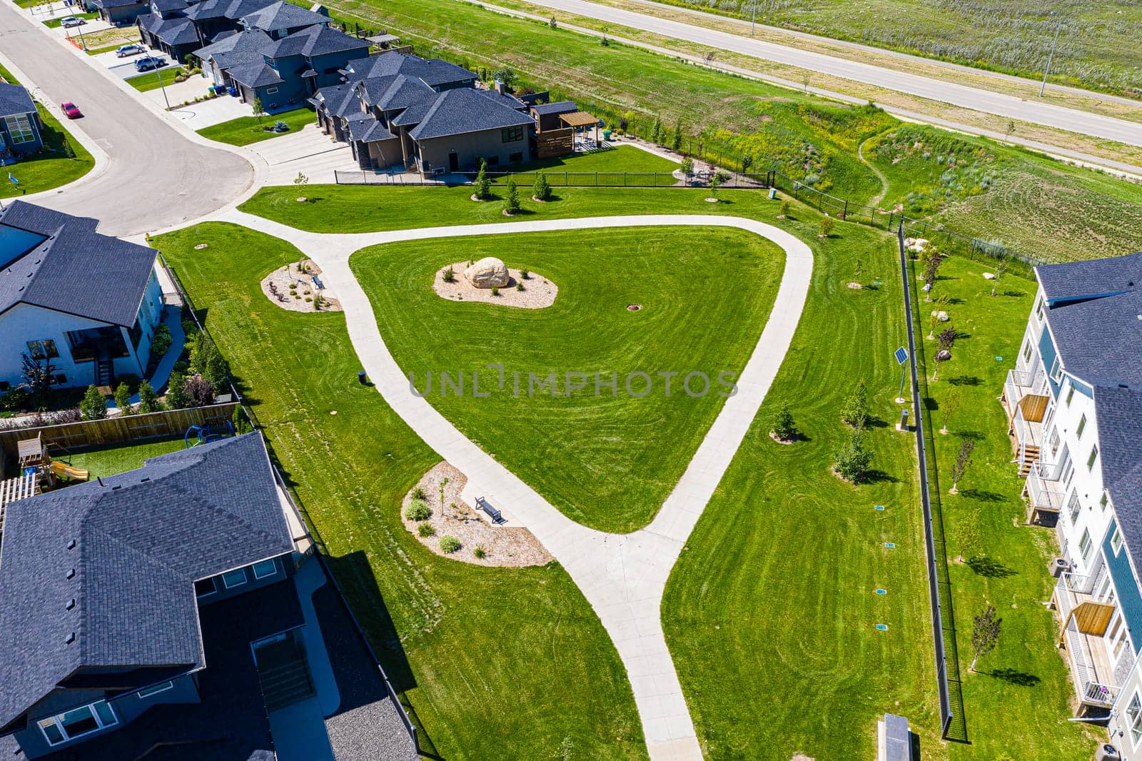 Edward S. Blain Park is located in the Evergreen neighborhood of Saskatoon.