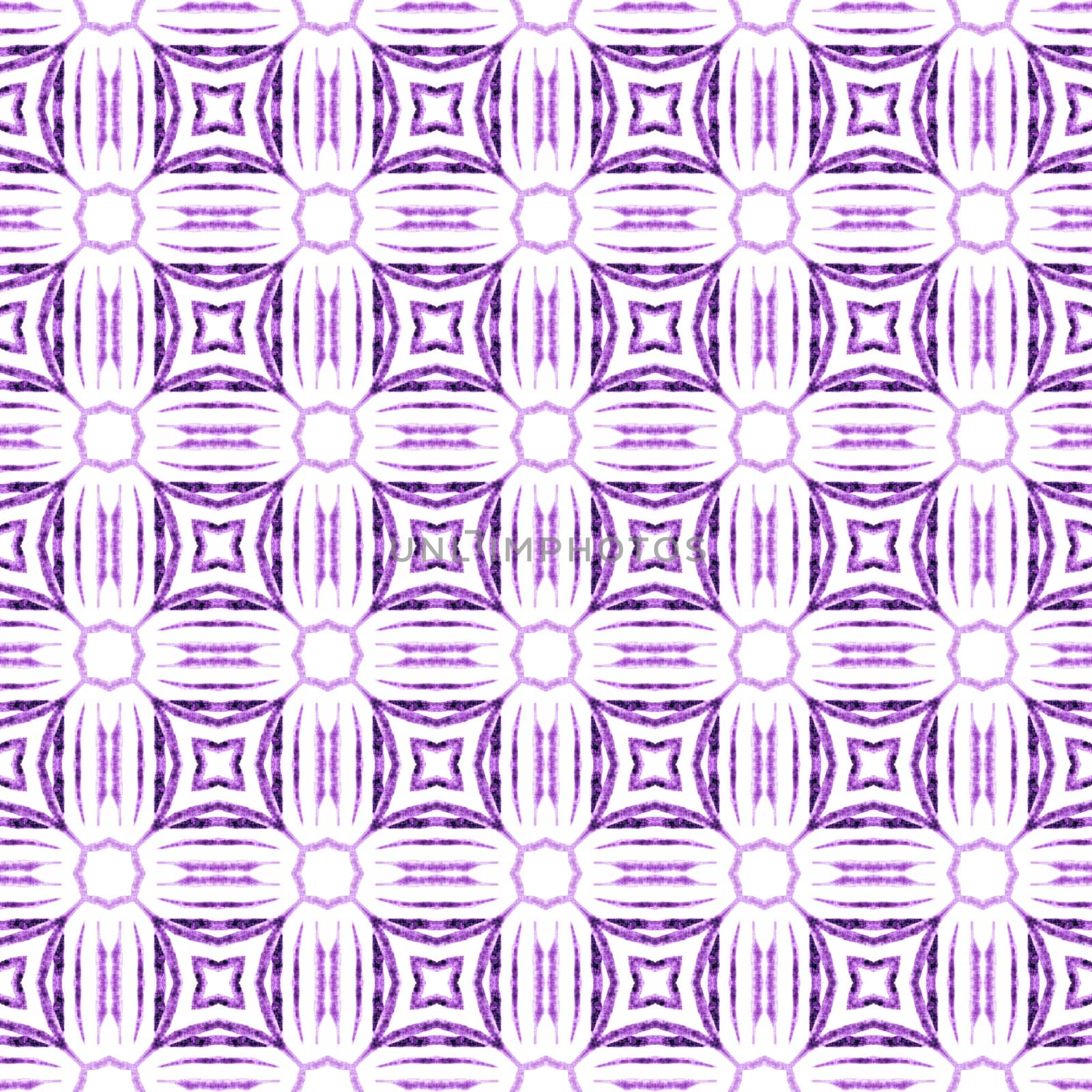 Summer exotic seamless border. Purple interesting boho chic summer design. Exotic seamless pattern. Textile ready marvelous print, swimwear fabric, wallpaper, wrapping.