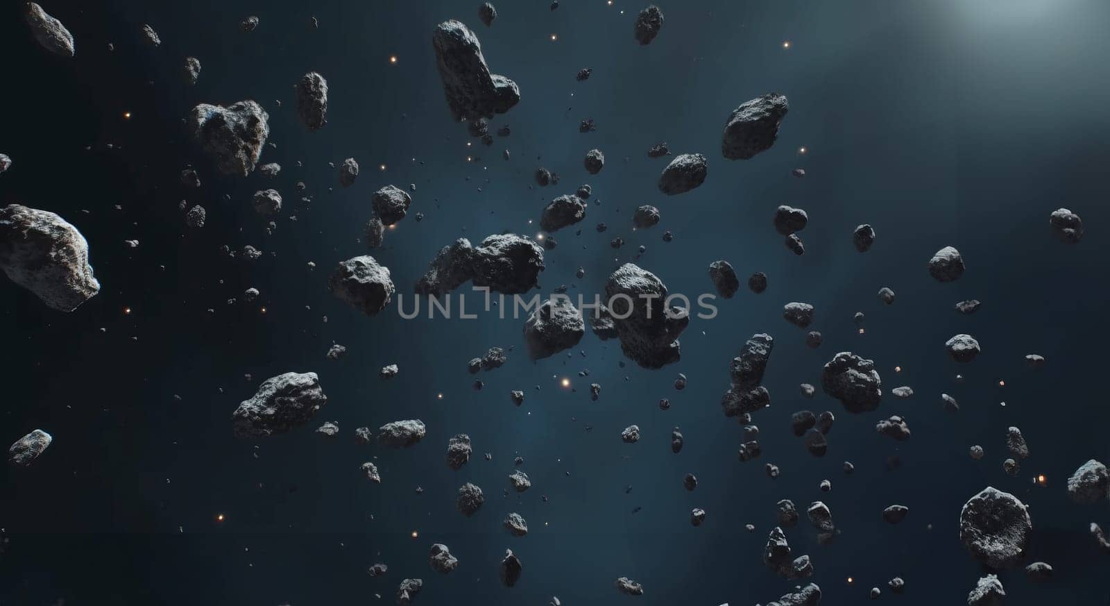 asteroids flying in space by studiodav