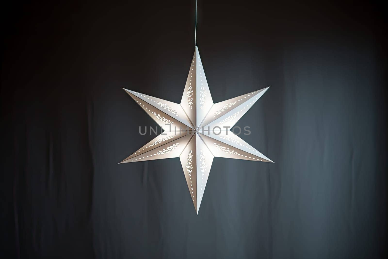 A Shining Star in the Dark Night Sky Created With Generative AI Technology