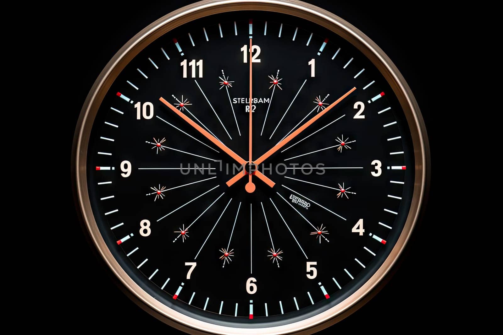 A Timeless Moment: A Close-Up of a Clock on a Darkened Canvas Created With Generative AI Technology