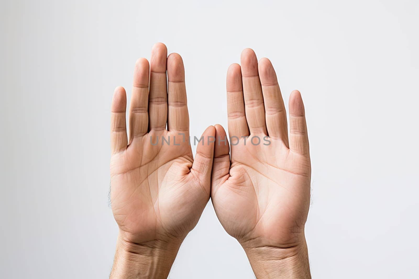 Two Souls Connecting Through a Touch of Hands Created With Generative AI Technology