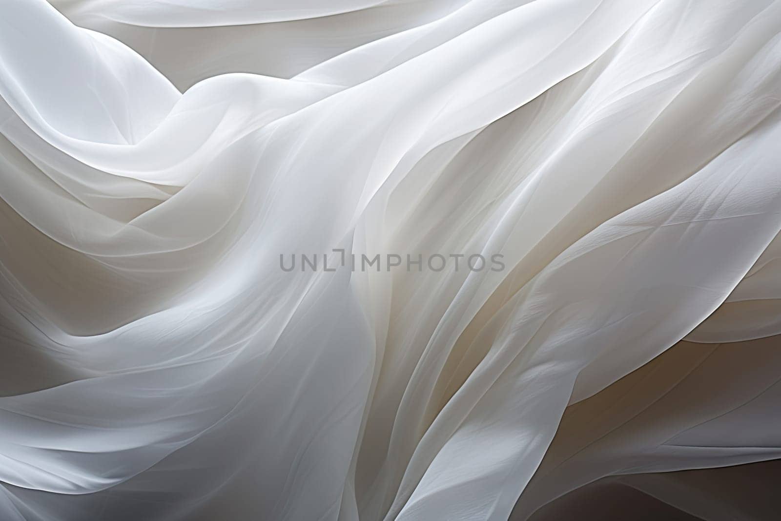 A Serene Dream: Close-Up of Crisp, White Fabric on a Luxurious Bed