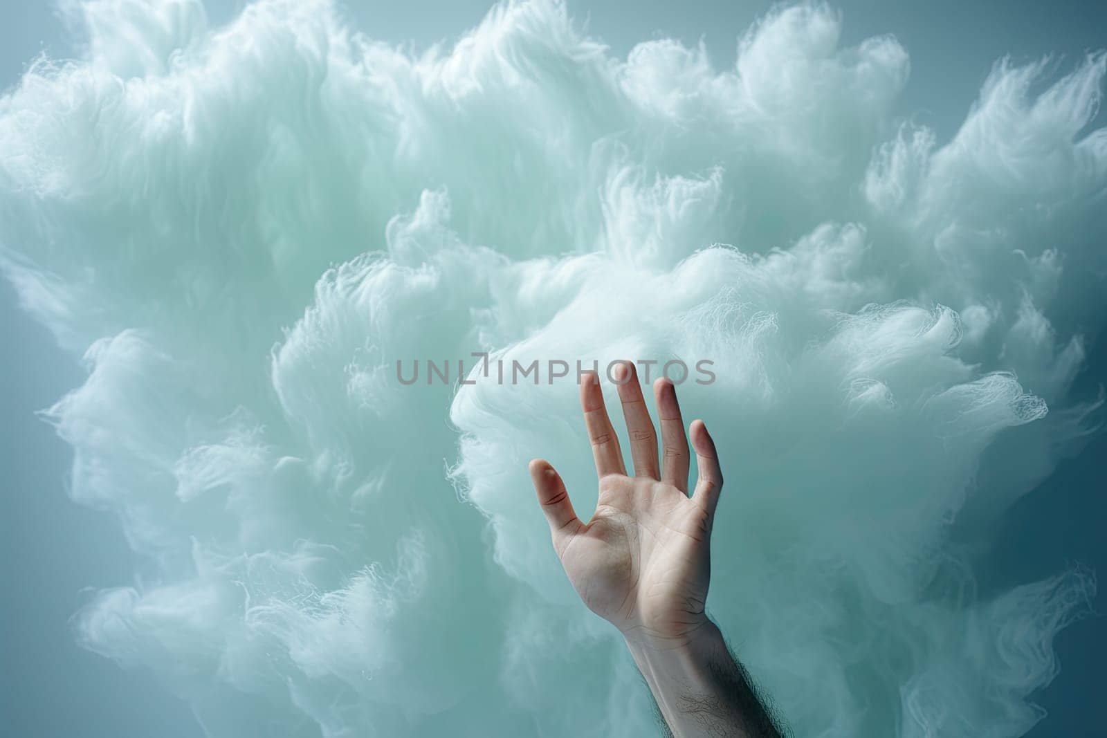 Reaching for the Sky: A Serene Moment Captured in Nature Created With Generative AI Technology