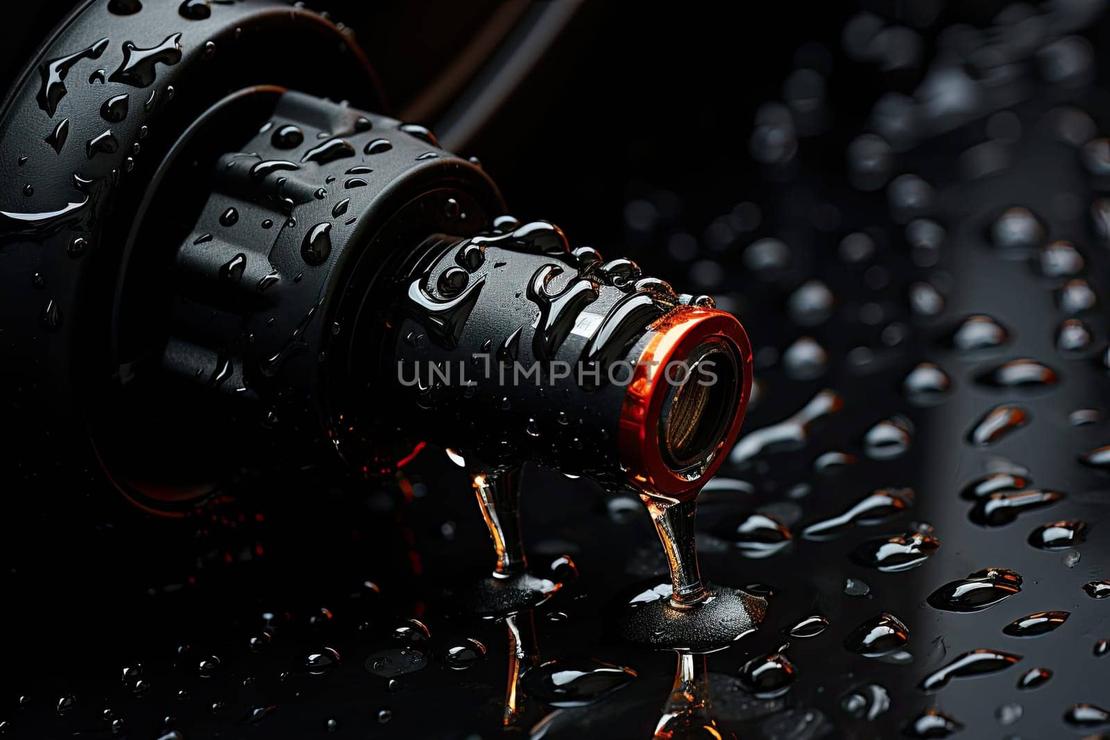 A Captivating Close-Up of a Tempting Bottle of Wine on a Rustic Table Created With Generative AI Technology