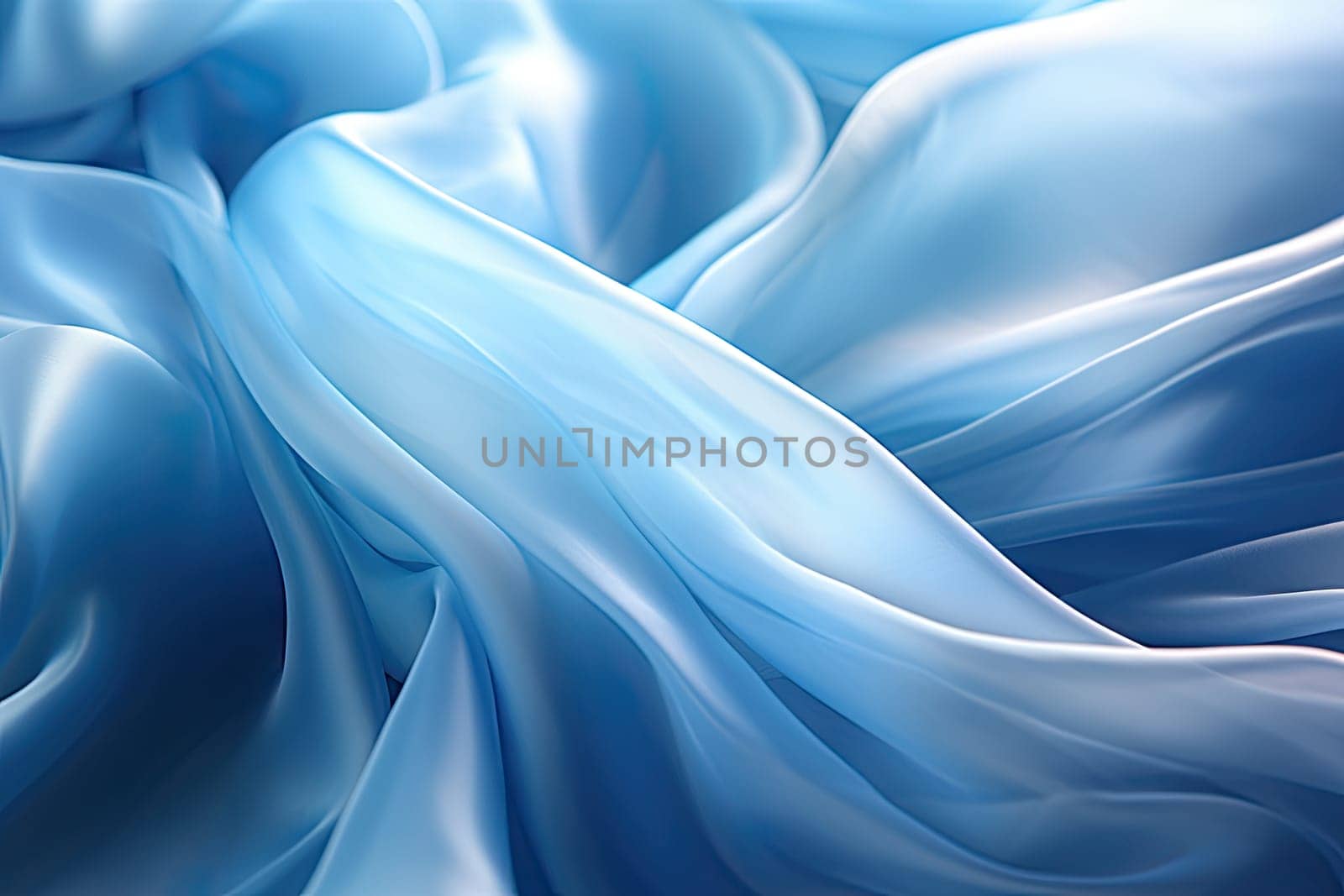 A Mesmerizing Close-Up of Blue Silk Fabric