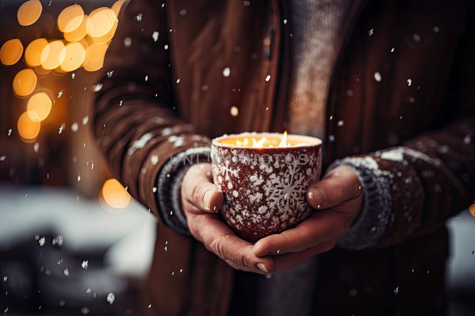 The Serene Morning Ritual: A Man Savoring the Warmth and Aroma of His Coffee Created With Generative AI Technology