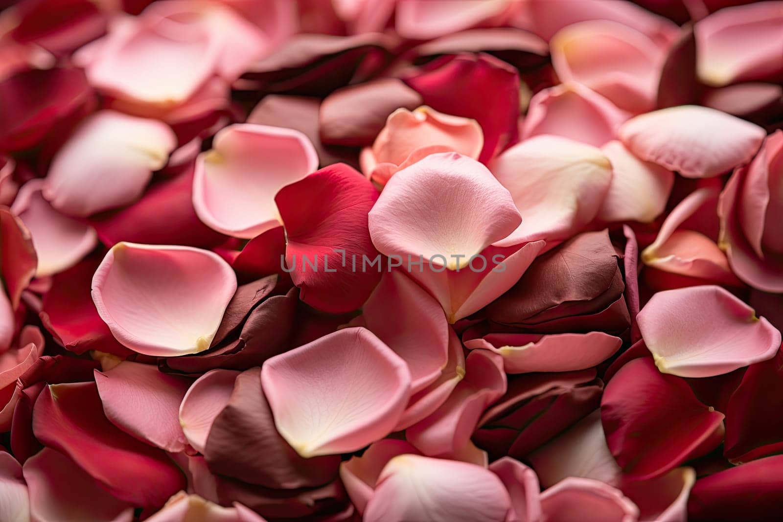A pile of red and white petals on top of each other by golibtolibov