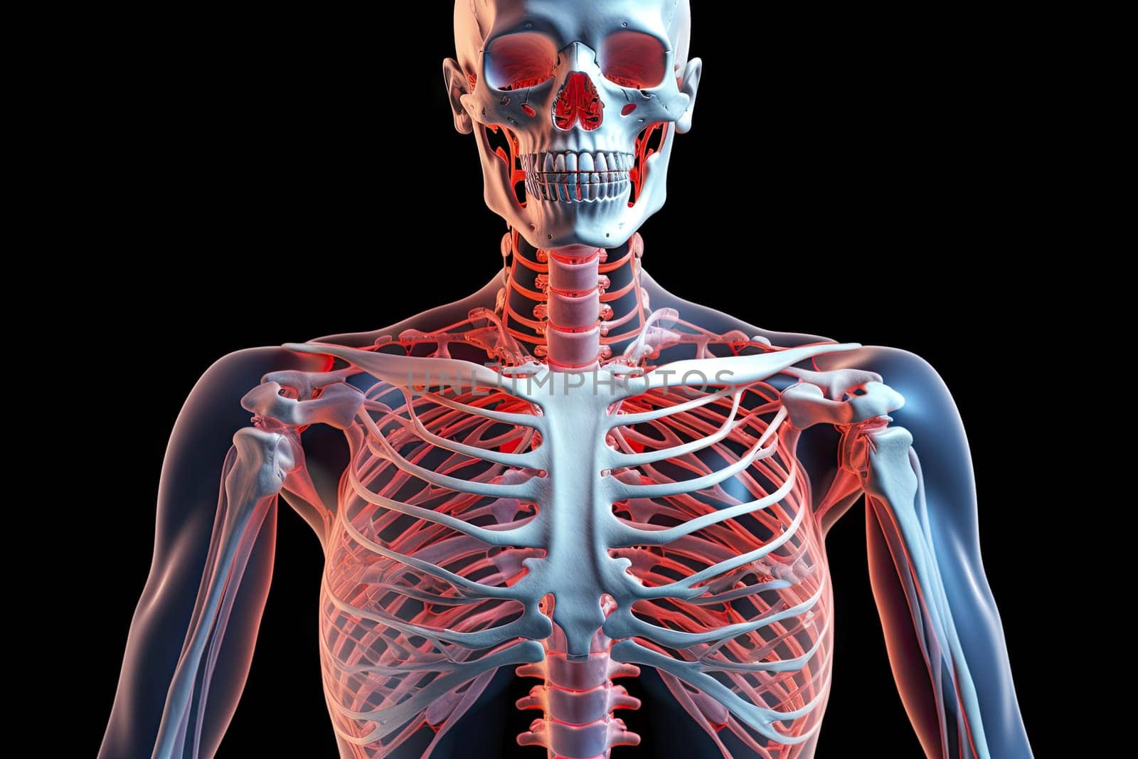 A skeleton is shown in this image created with generative AI technology by golibtolibov
