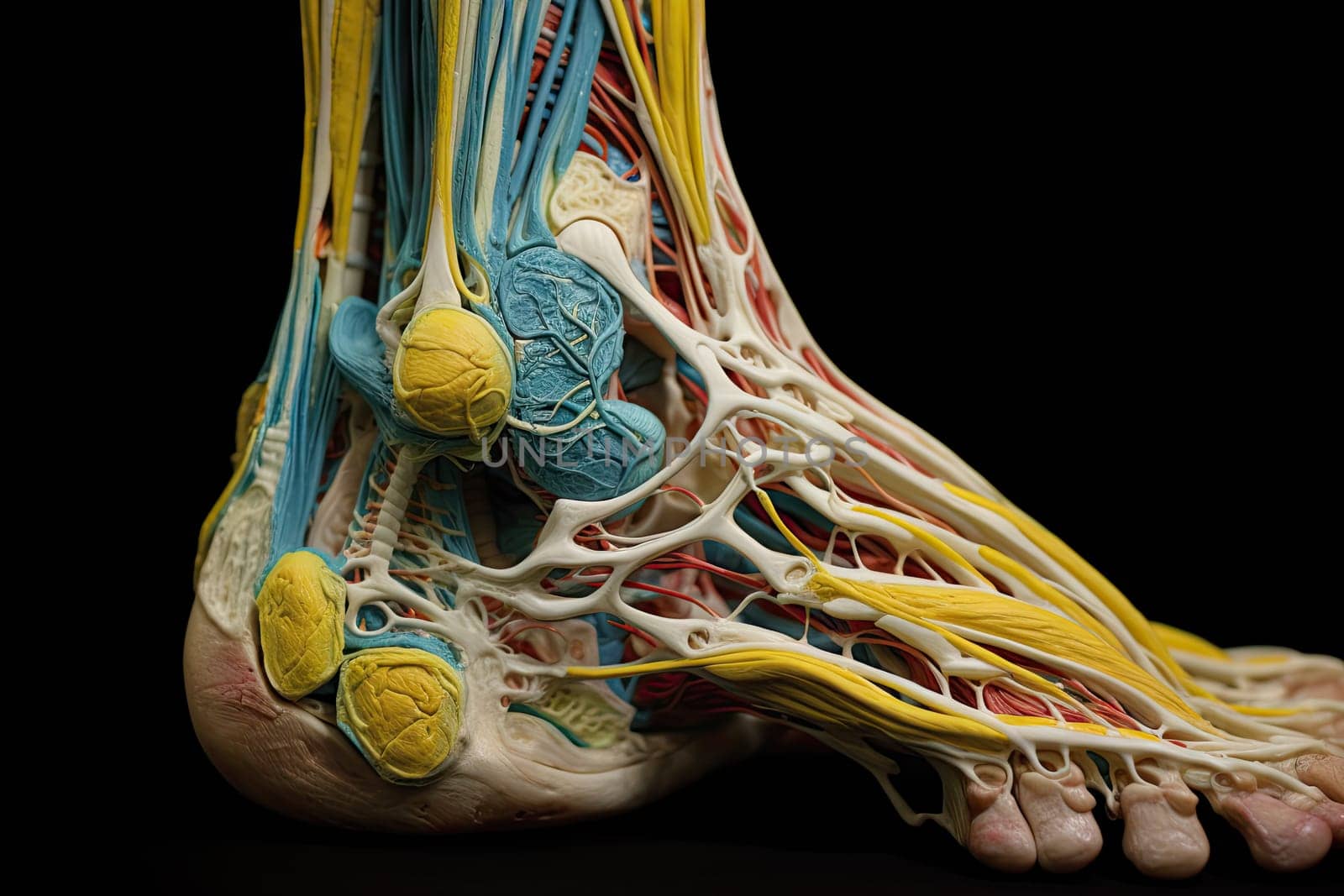 The Intricate Structure of the Human Foot Revealed in All Its Fascinating Glory Created With Generative AI Technology