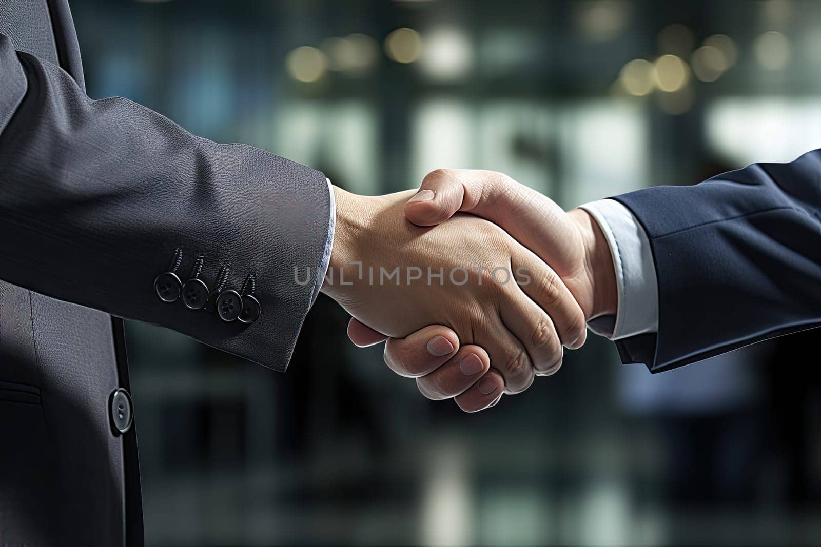 A Moment of Trust and Connection: A Close-Up of Two People Shaking Hands