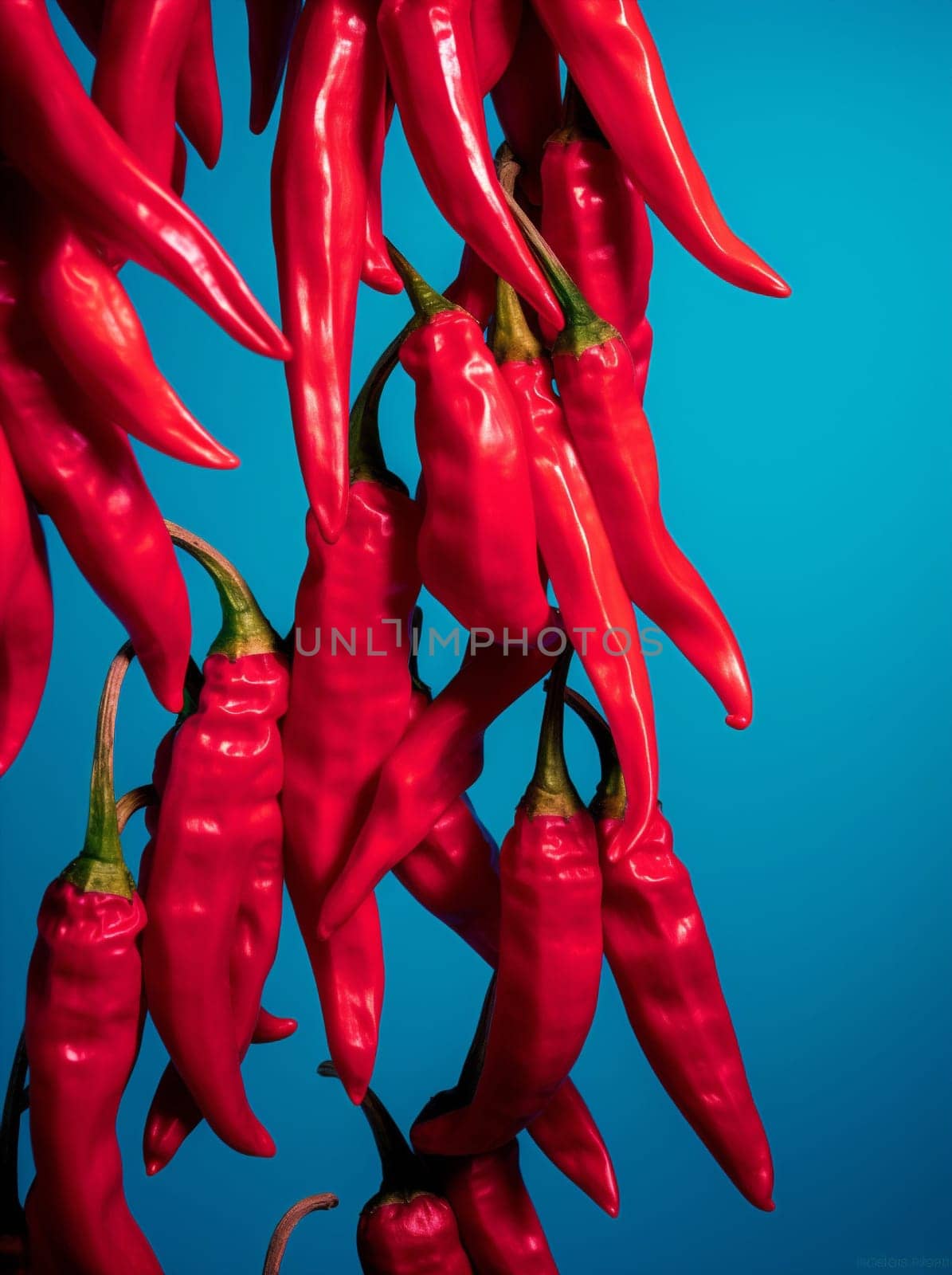 Peppers hot ingredient vegetable food spice fire paprika spicy red chili by Vichizh