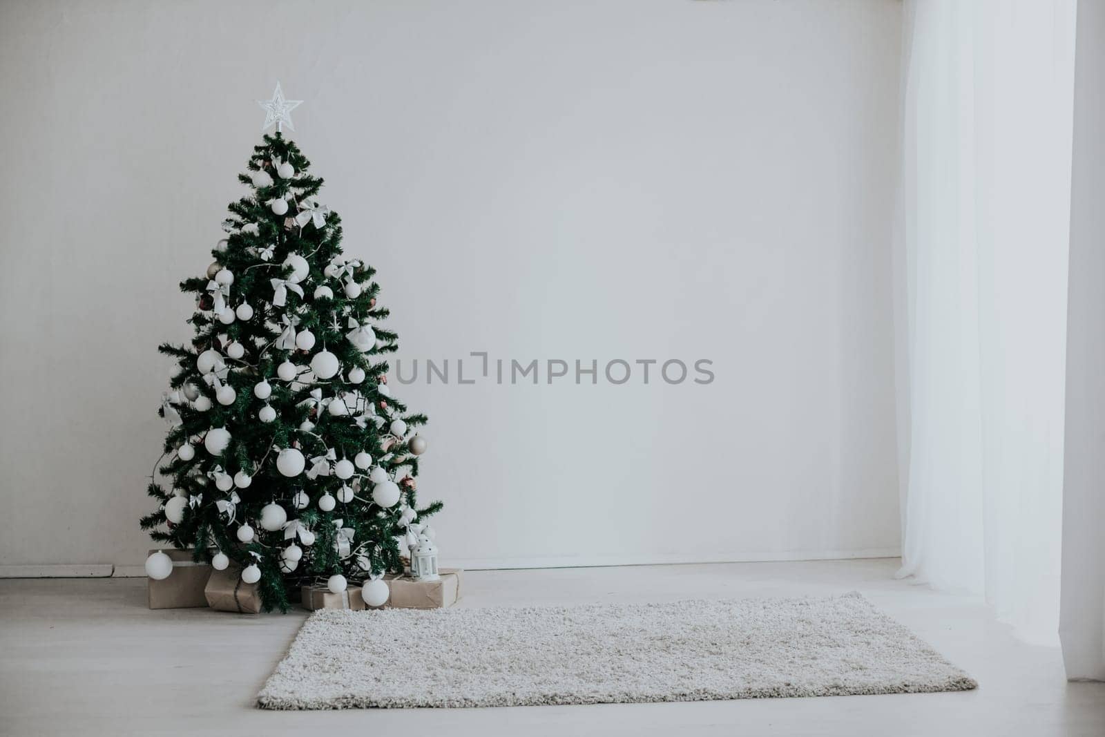 Christmas tree with presents new year decor 2018 2019