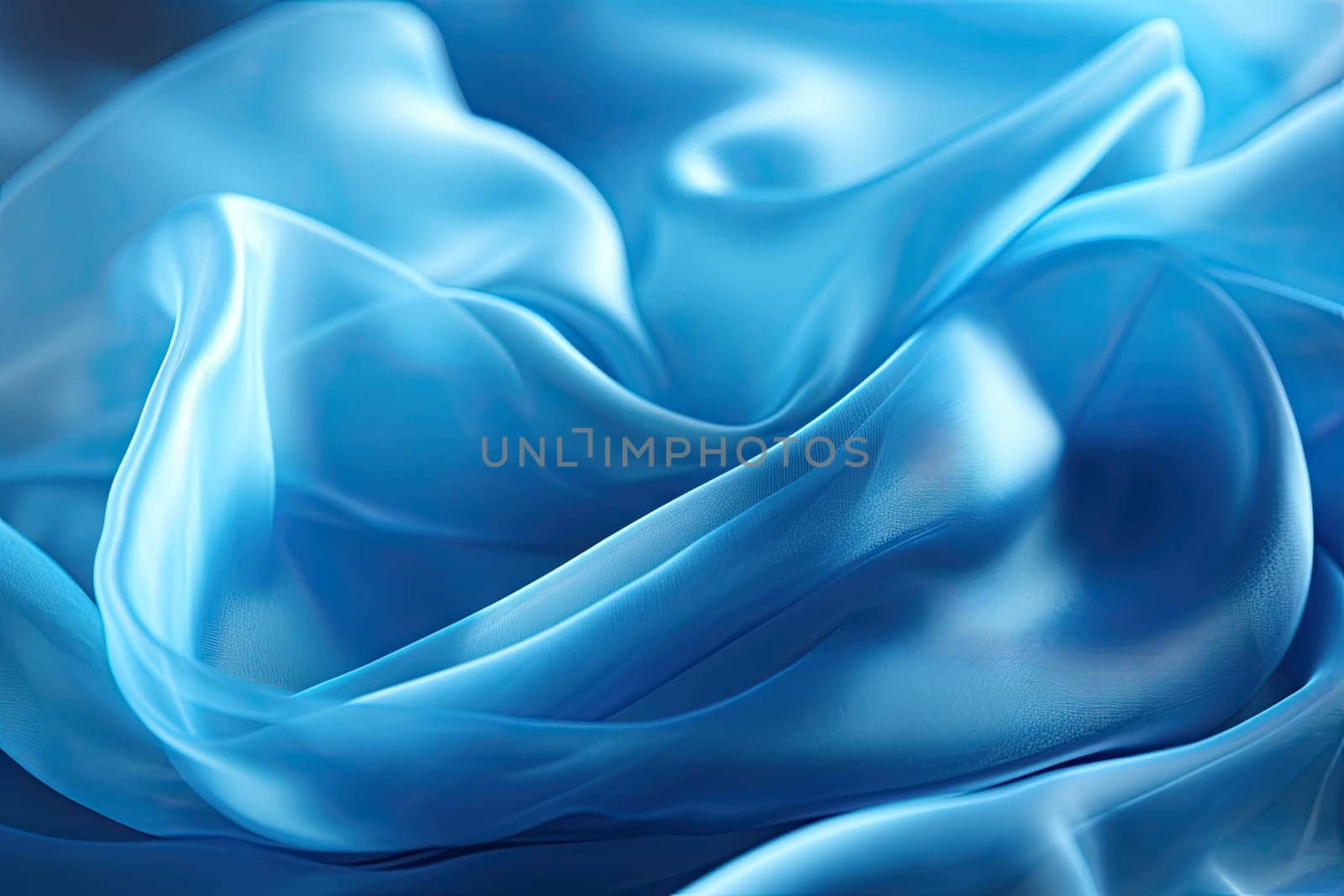 A close up of a blue silk fabric by golibtolibov