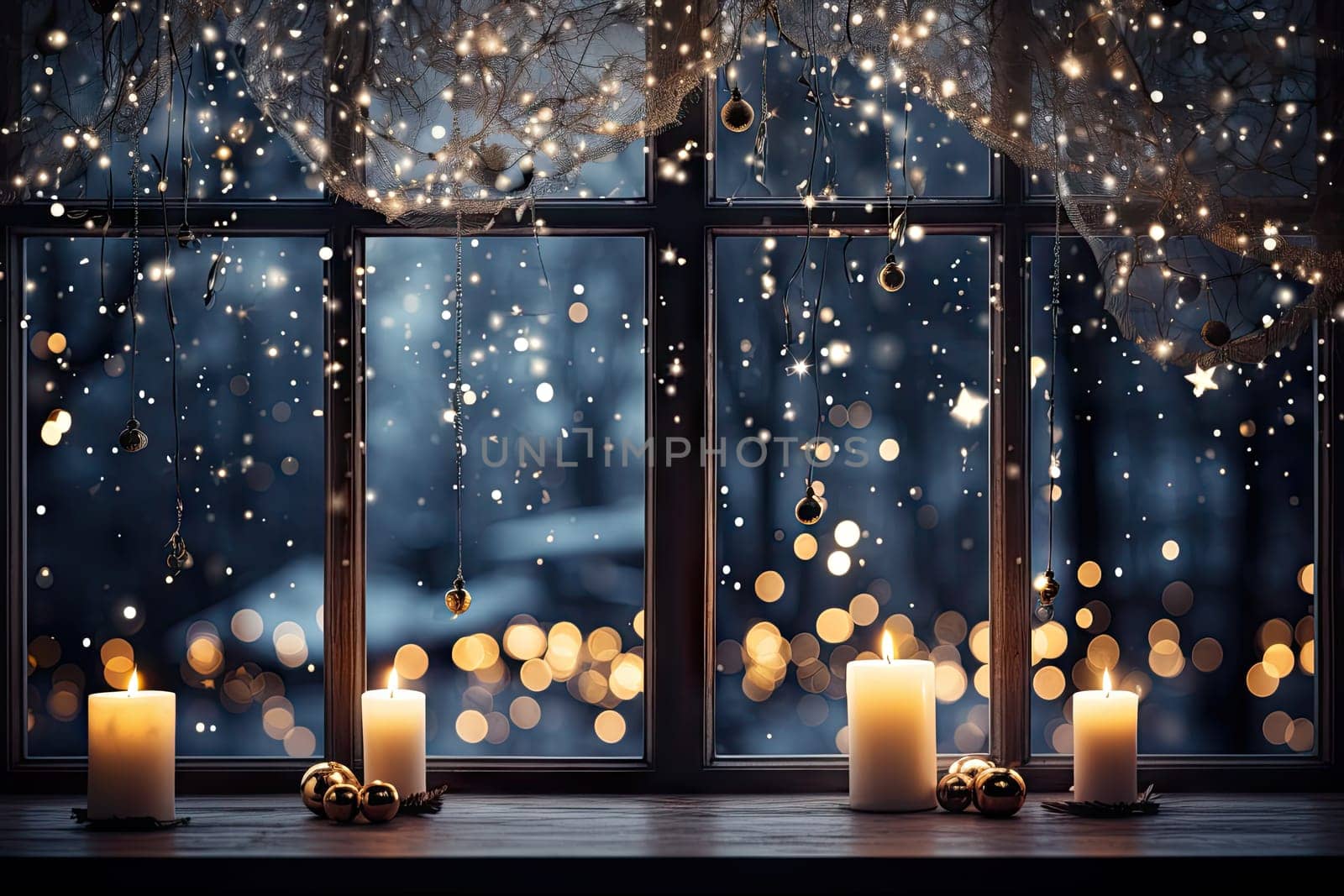 A window that has some candles in front of it by golibtolibov