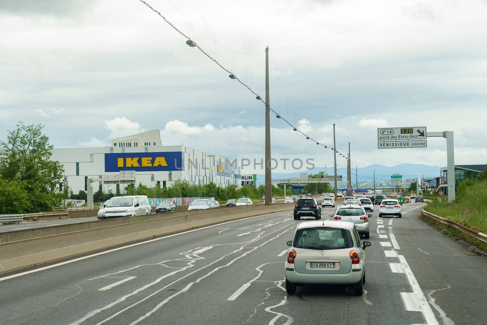 Ikea store, large sign. Swedish company, furniture and home goods store in Lyon. by Sd28DimoN_1976