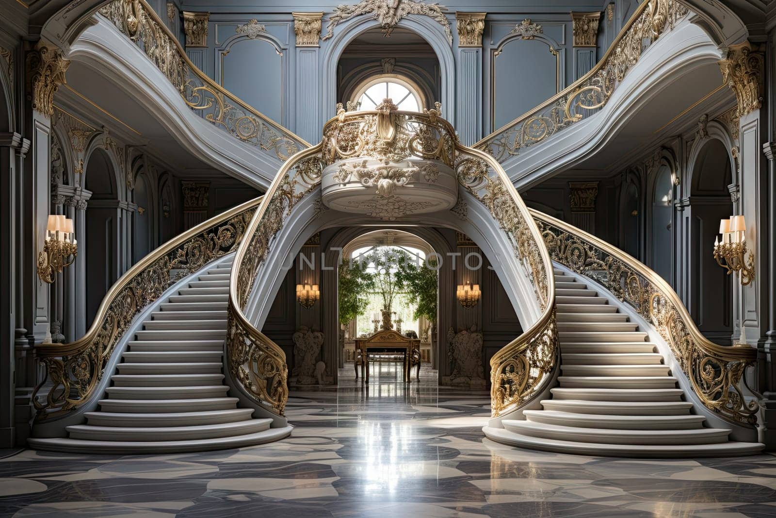 A Majestic Staircase Leading to Elegance and Opulence