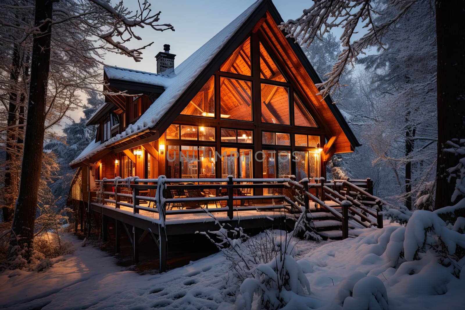 A Cozy Winter Retreat in the Enchanting Forest
