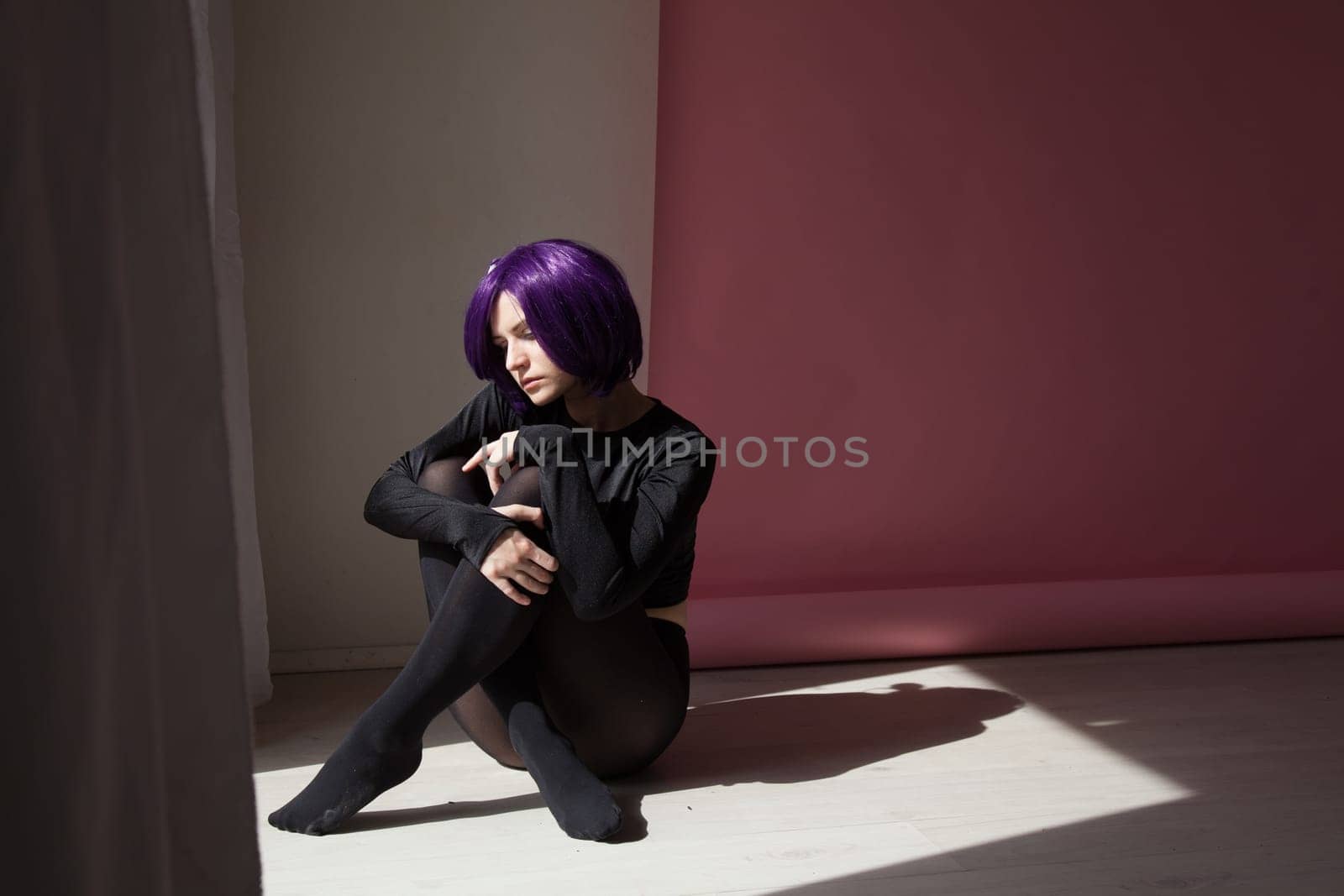 Girl anime with purple hair Japan Cosplay by Simakov