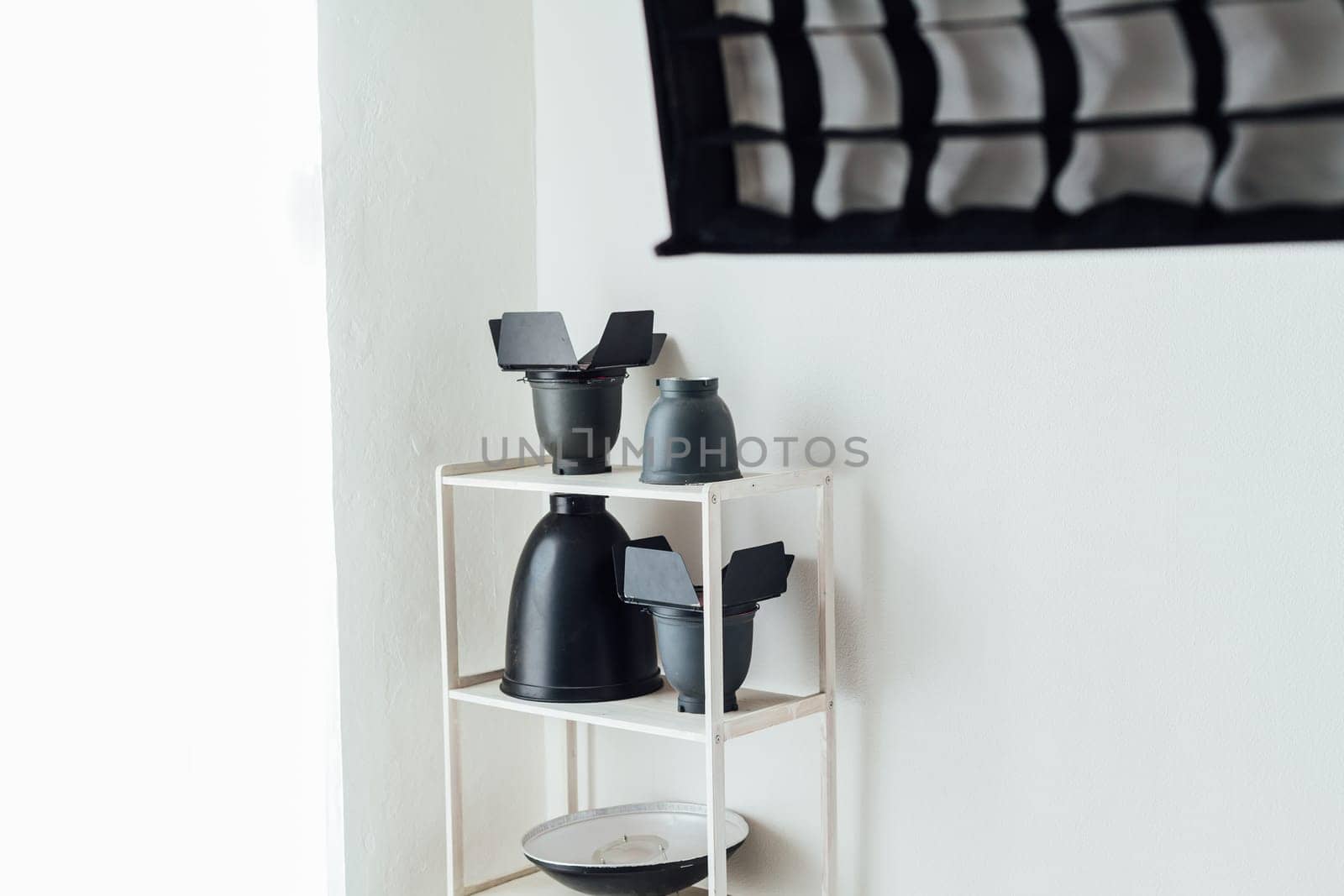 Flash photo studio accessories photographer equipment interior by Simakov