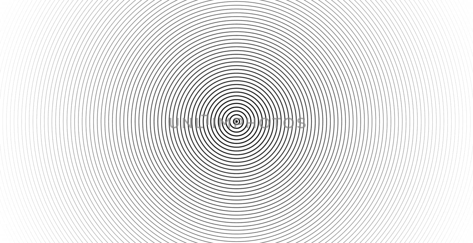 Concentric circle. Illustration for sound wave. Abstract circle line pattern. Black and white graphic