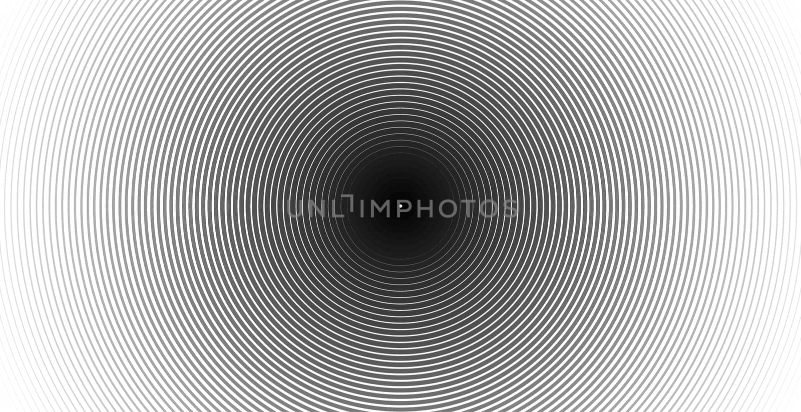 Concentric circle. Illustration for sound wave. Abstract circle line pattern. Black and white graphic