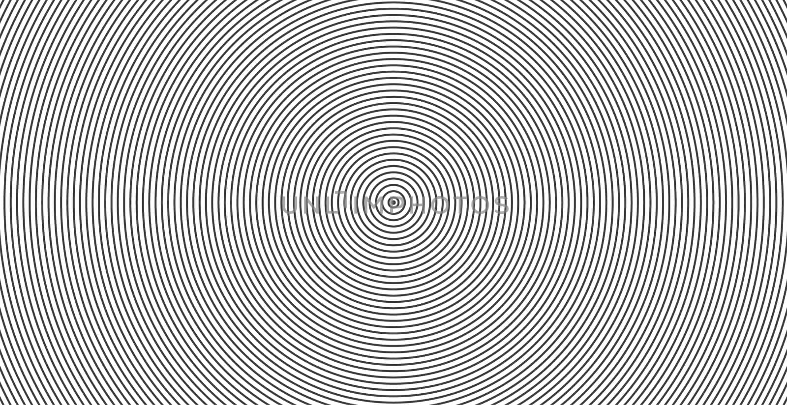 Concentric circle. Illustration for sound wave. Abstract circle line pattern. Black and white graphic