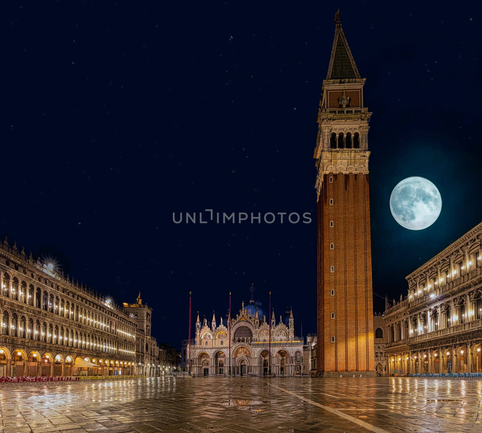 San Marco Square with Campanil and St. Mark's Basilica by mot1963