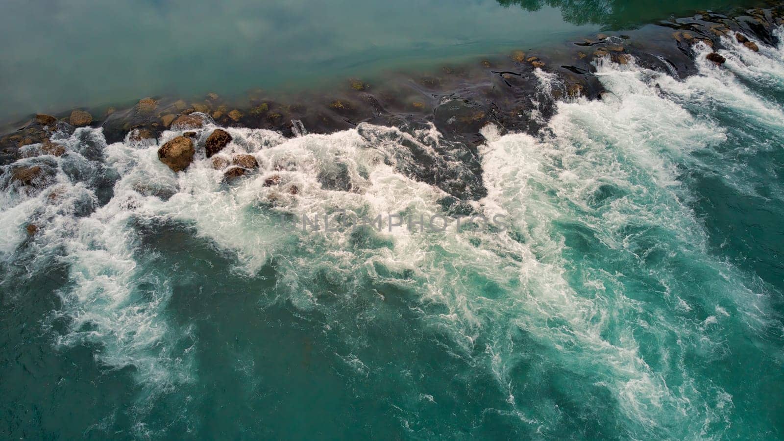 aerial view of the waterfall of Manavgat from Drone, Antalya, Turkey