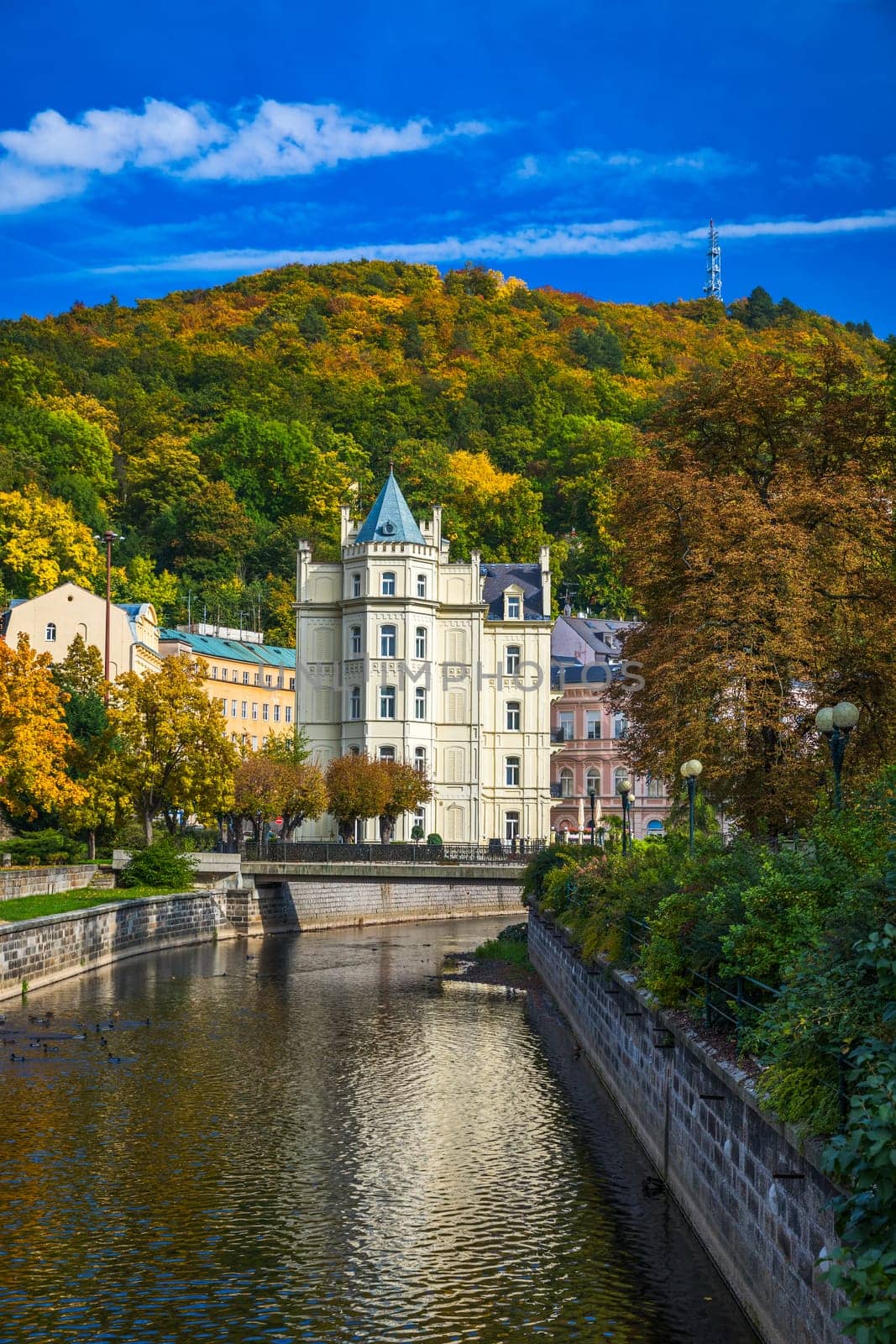 World-famous for its mineral springs, the town of Karlovy Vary (Karlsbad) was founded by Charles IV in the mid-14th century.