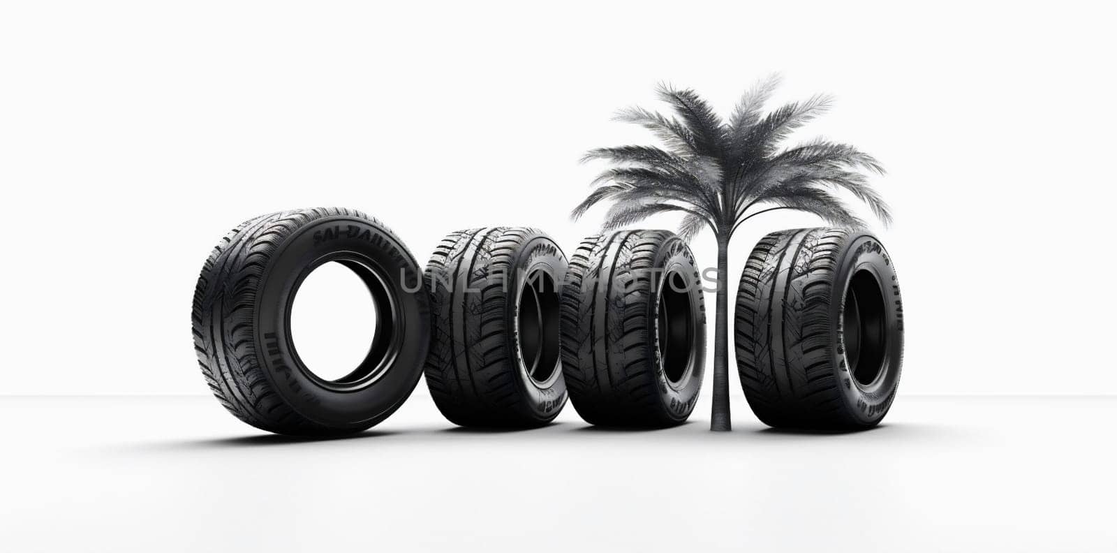 transportation set copy automobile profile tyre tire background isolated speed change equipment sport auto new black space car rubber wheel industry object. Generative AI.