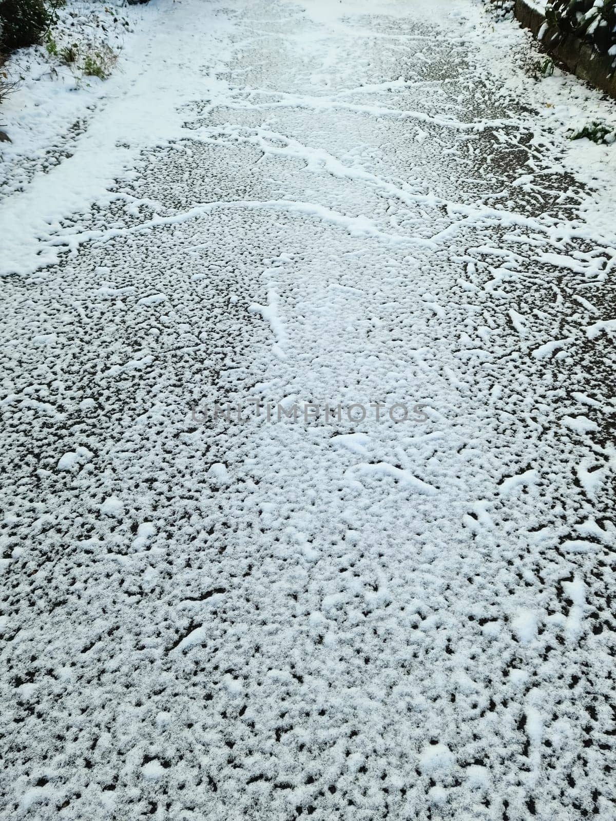 Snow on asphalt on a small german road.. by MP_foto71